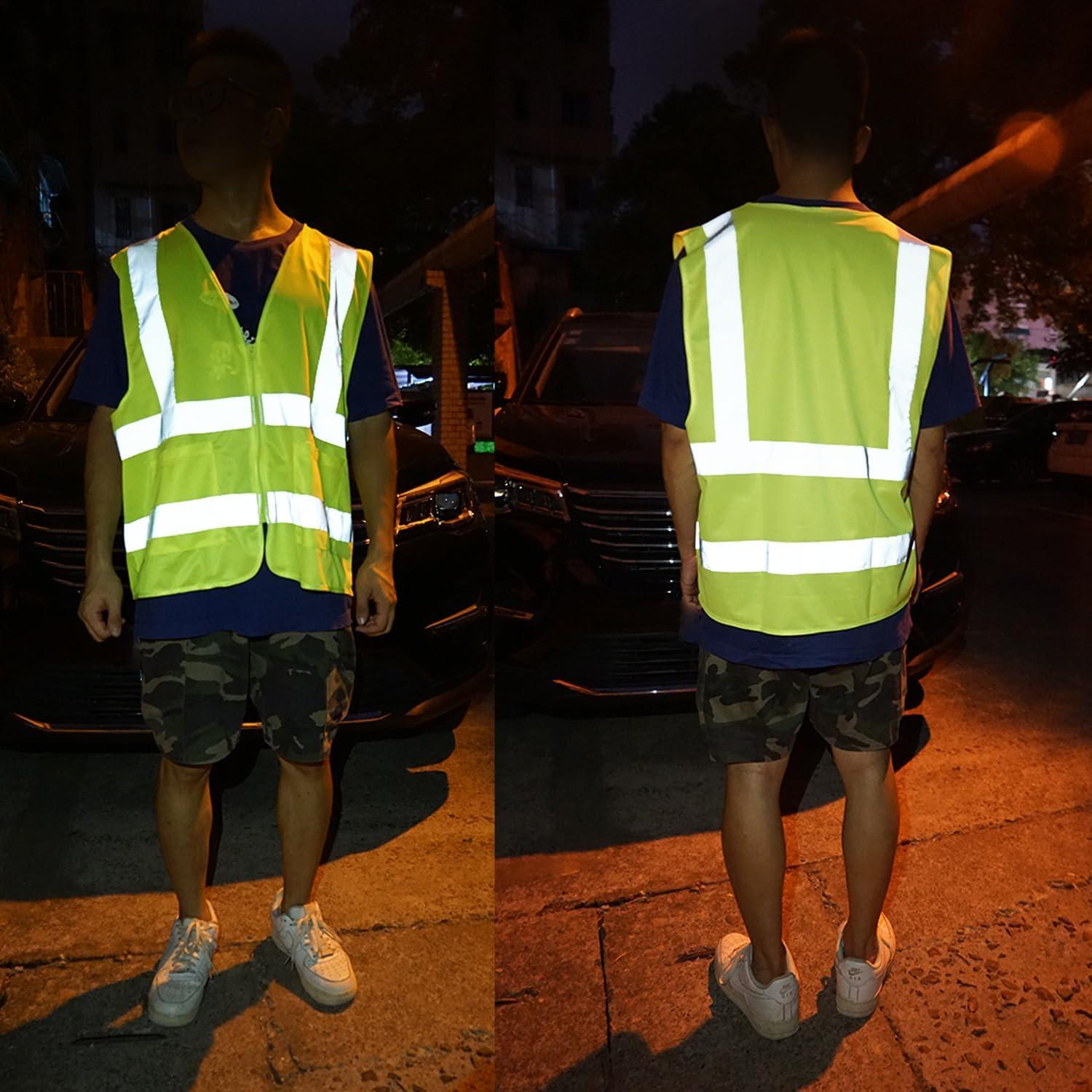 Chaleco de Seguridad T-Sheng Amarillo Fluorescente 3X Grande