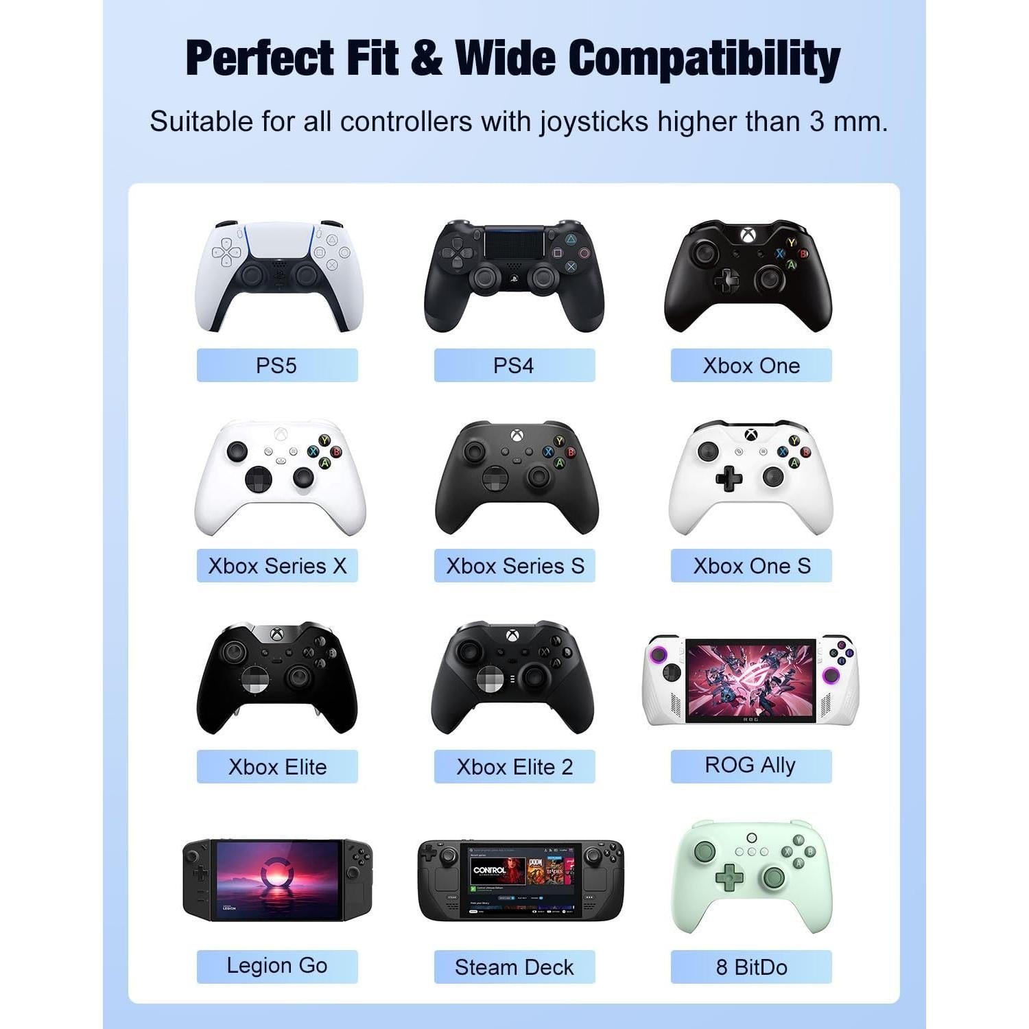 MoKo Protector de Joystick 10m Compatible PS5/PS4/Xbox