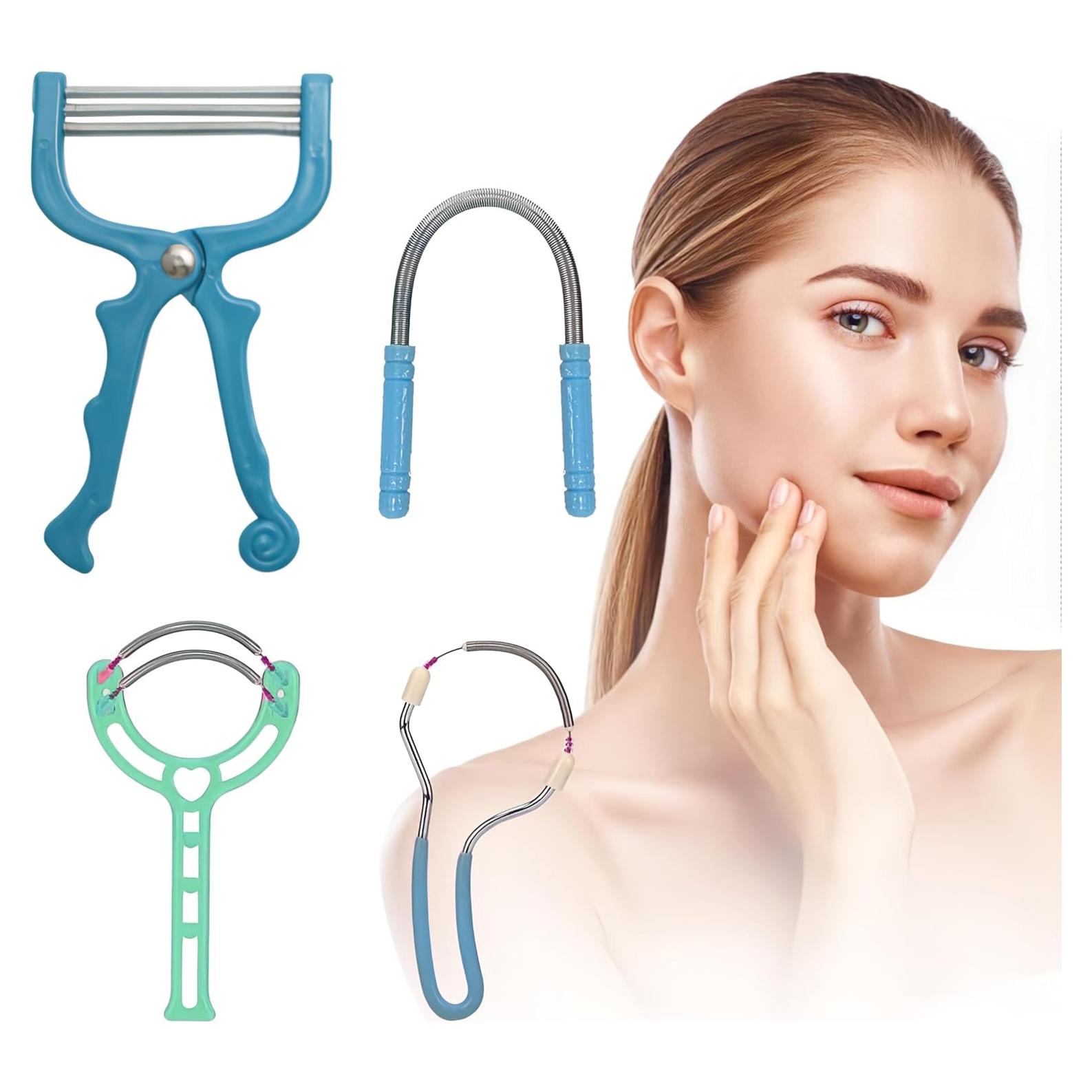 Epilador Manual de Vello Facial Ideal Swan - 4 Piezas Acero Inoxidable