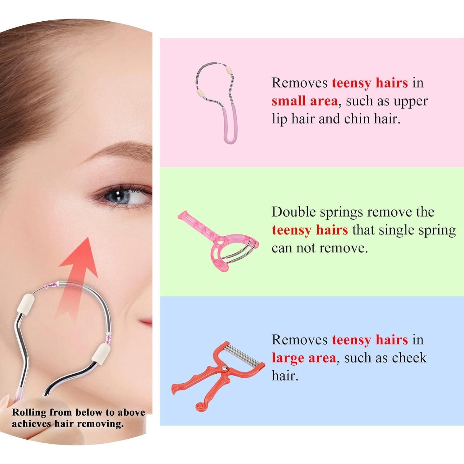 Epilador Manual de Vello Facial Ideal Swan - 4 Piezas Acero Inoxidable