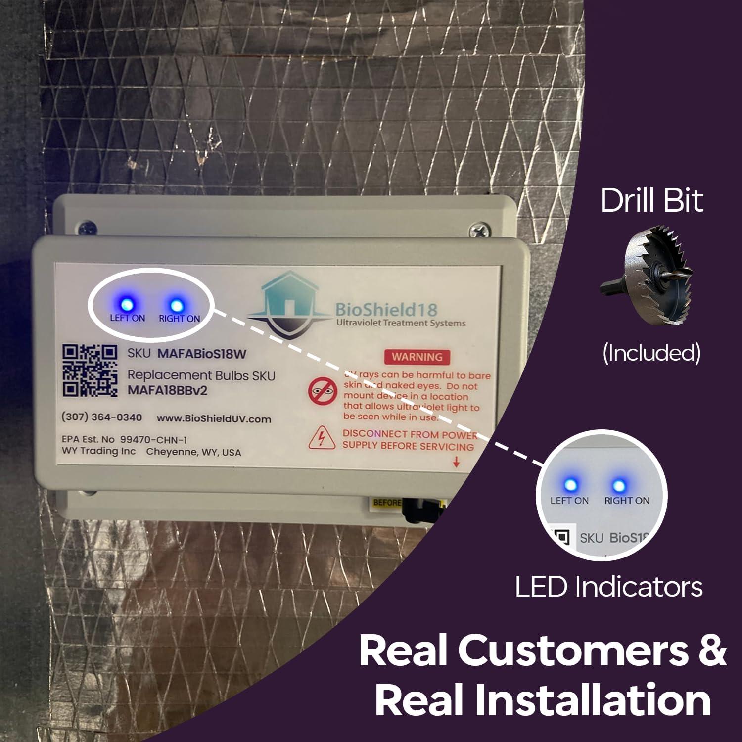 Lámpara Purificadora de Aire UV BioShieldUV 18W para HVAC