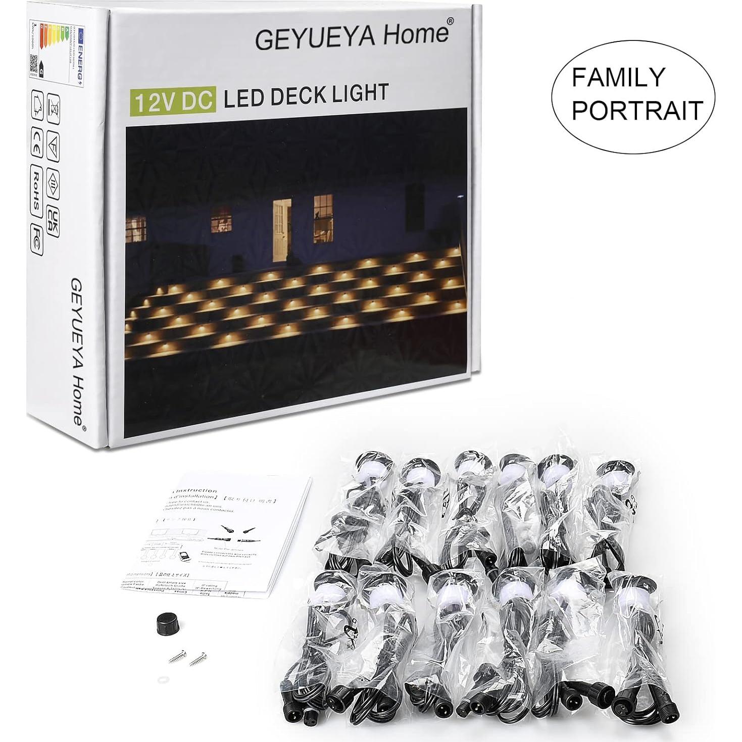 Kits de luces LED empotradas GEYUEYA Home 12 paquetes IP67