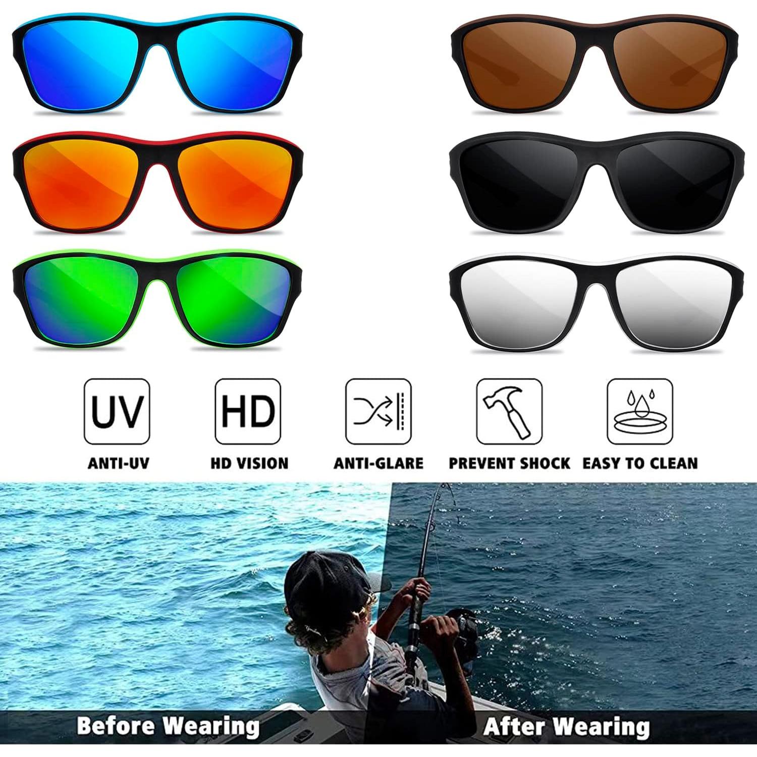 4 Pares de Gafas de Sol Polarizadas Tskestvy UV400 Deportes