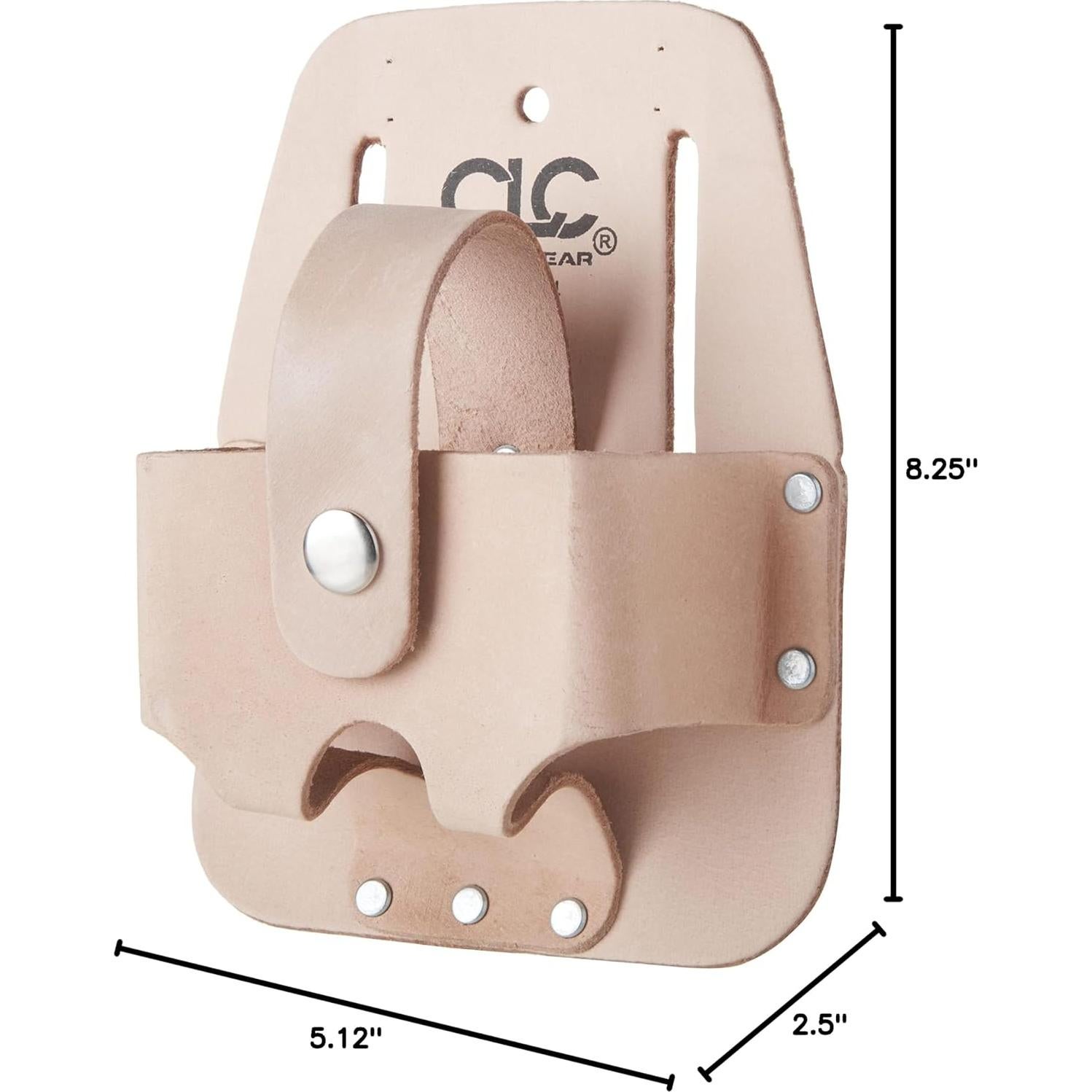 Soporte de Cinta Métrica Custom Leathercraft 464, Cuero Marrón