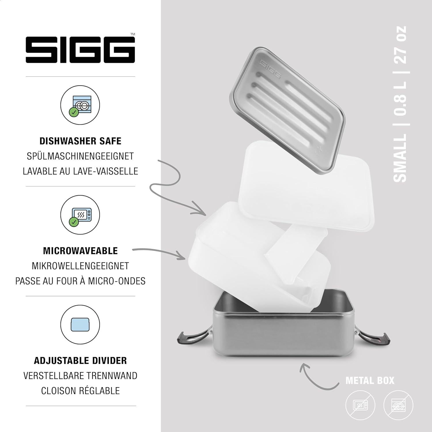 Caja de Almuerzo SIGG de Aluminio Pequeña - Apta Microondas