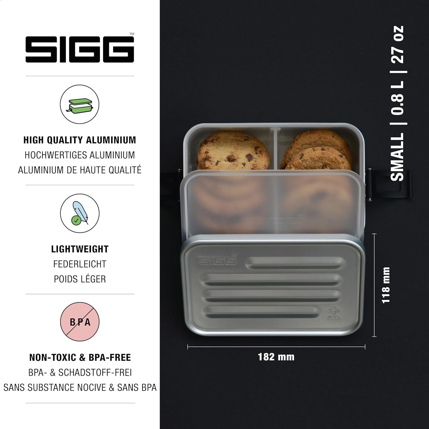 Caja de Almuerzo SIGG de Aluminio Pequeña - Apta Microondas