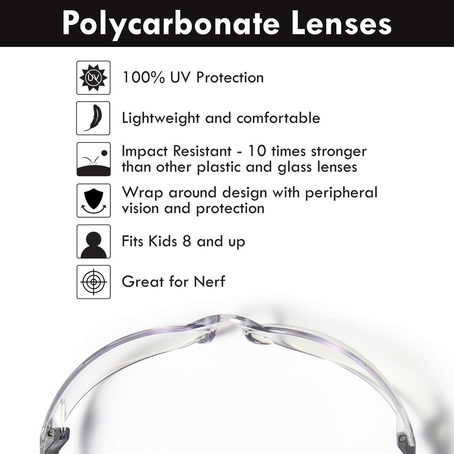 Paquete de 12 Gafas de Seguridad Trust Optics con Protección UV