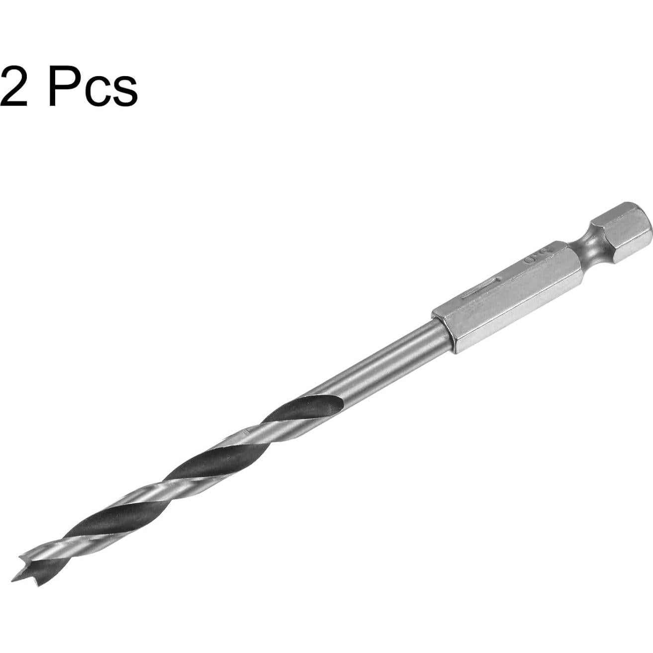 Brocas de Punta Brad 5mm HARFINGTON 2pcs Acero para Madera