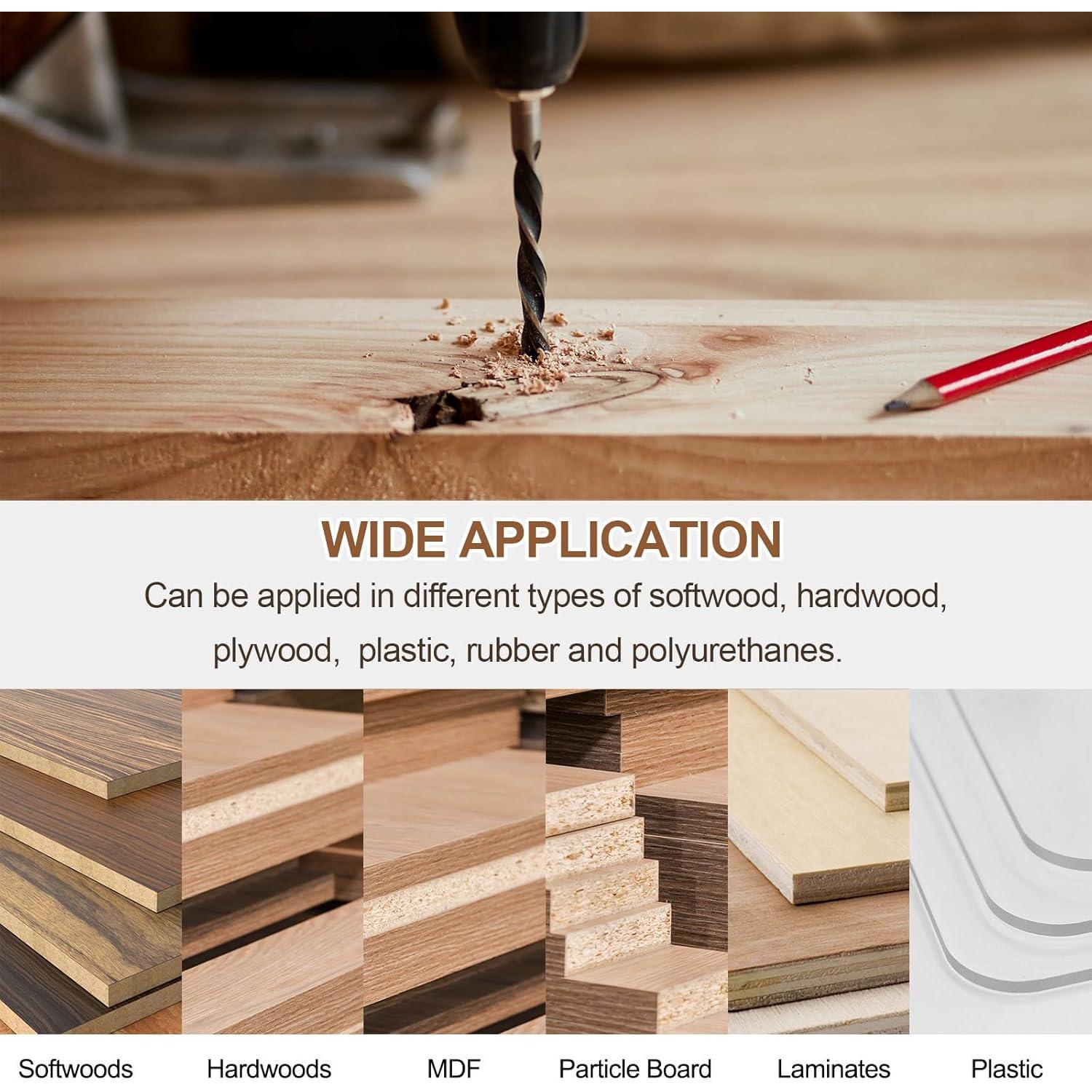 Brocas de Punta Brad 5mm HARFINGTON 2pcs Acero para Madera