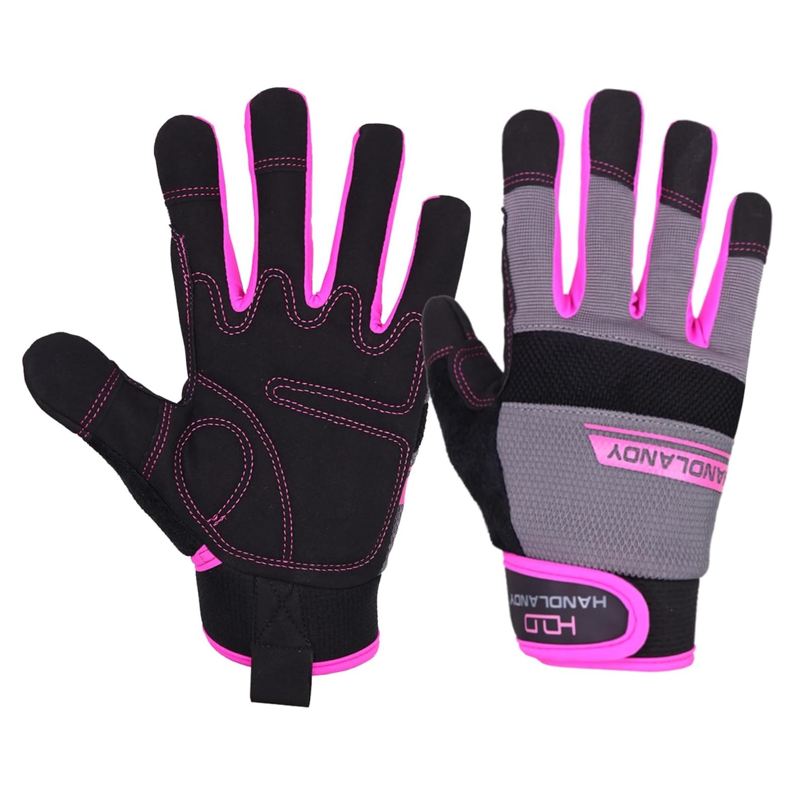 Guantes de Trabajo Handlandy para Mujeres Talla Mediana Rosa