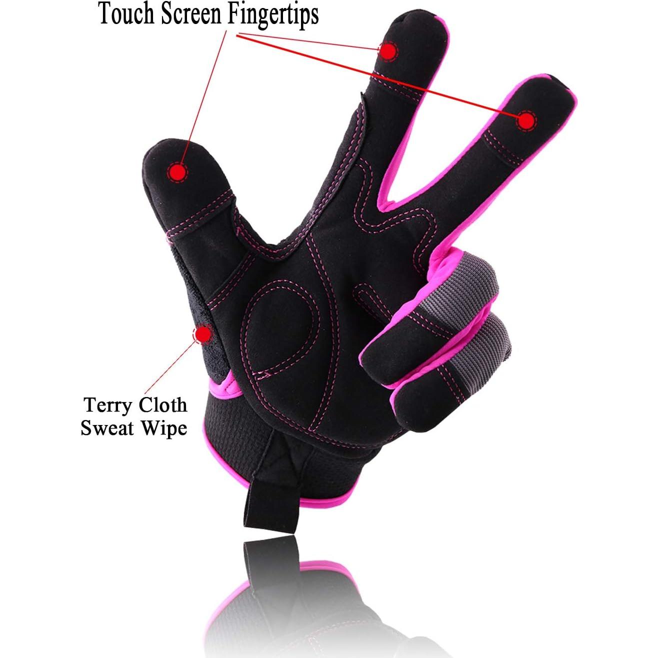 Guantes de Trabajo Handlandy para Mujeres Talla Mediana Rosa