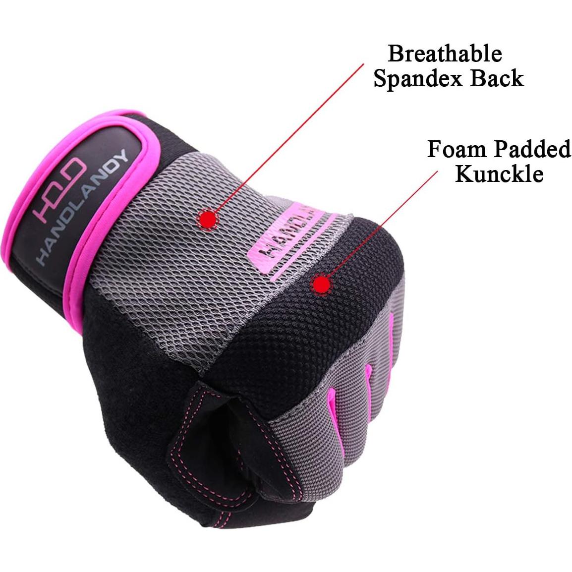 Guantes de Trabajo Handlandy para Mujeres Talla Mediana Rosa