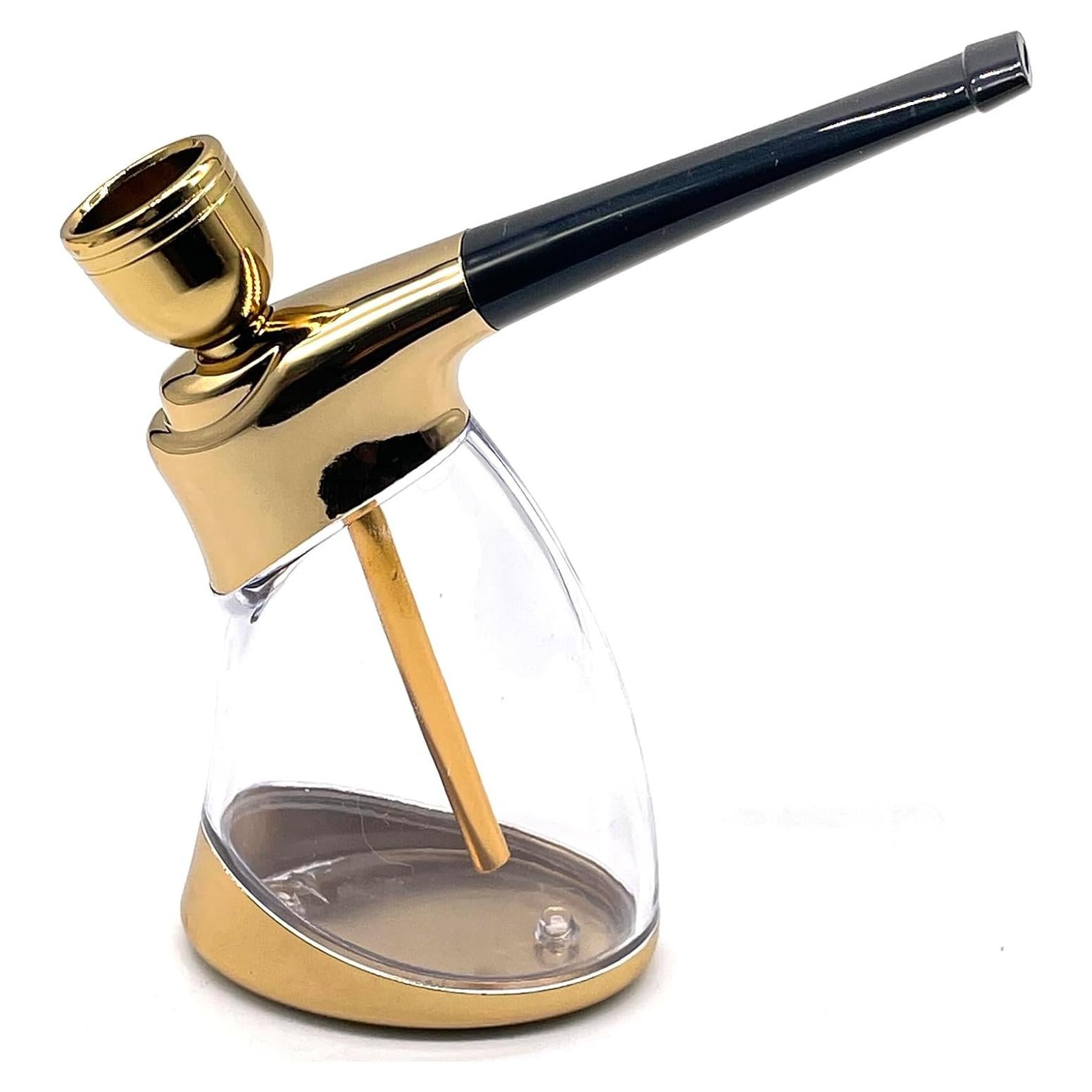 Hookah Mini Portátil HENGDA Dorado con Accesorios 10.9cm