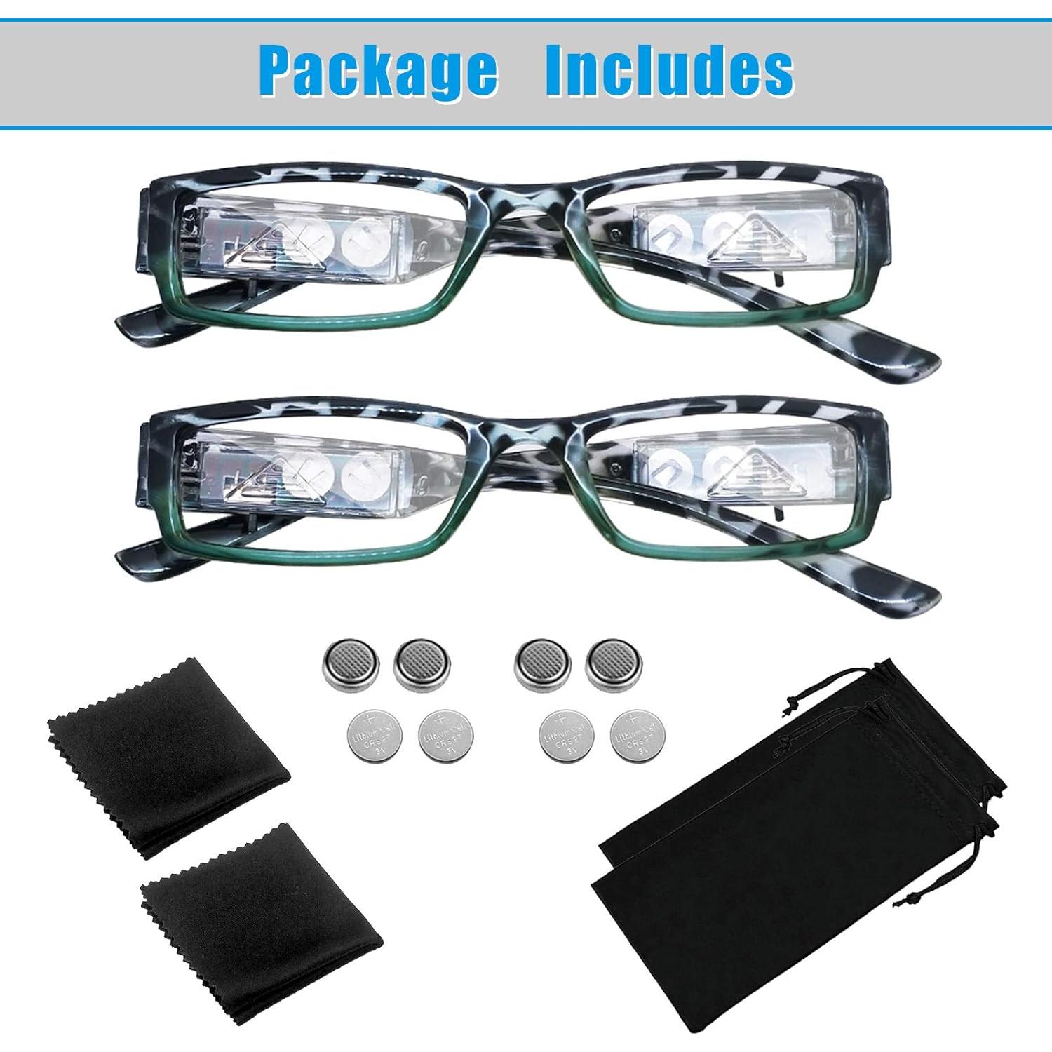 Gafas de Lectura DUANMEI con Luz LED y Lentes Aumentados