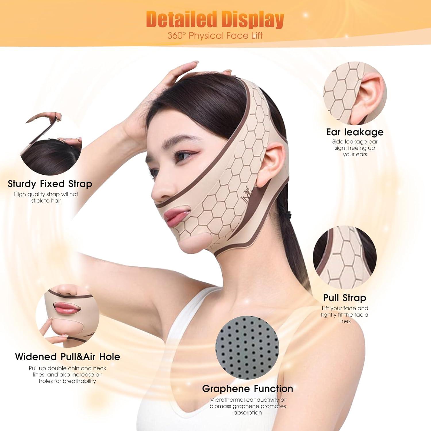 Mascarilla Levantadora Facial Kanuoc - Ajustable, Champán