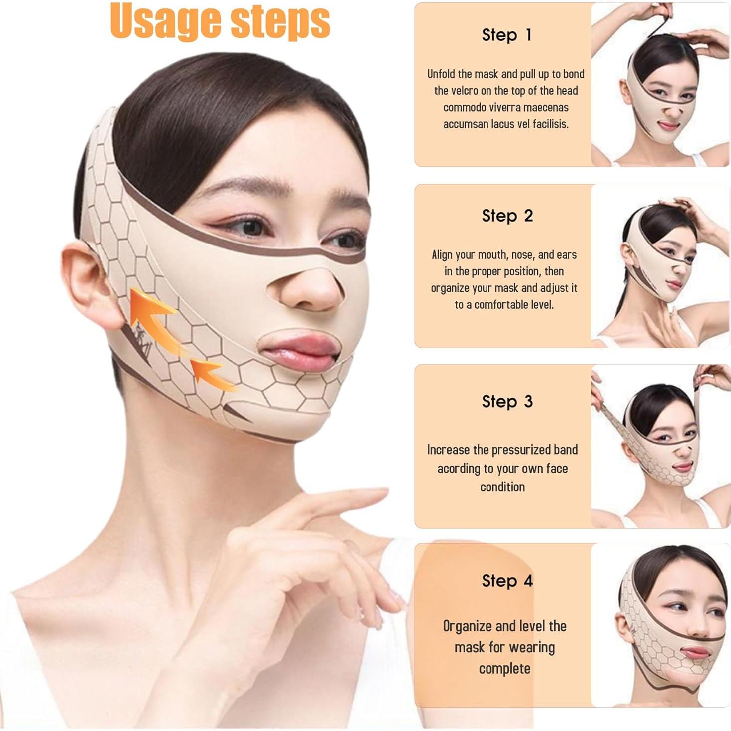 Mascarilla Levantadora Facial Kanuoc - Ajustable, Champán