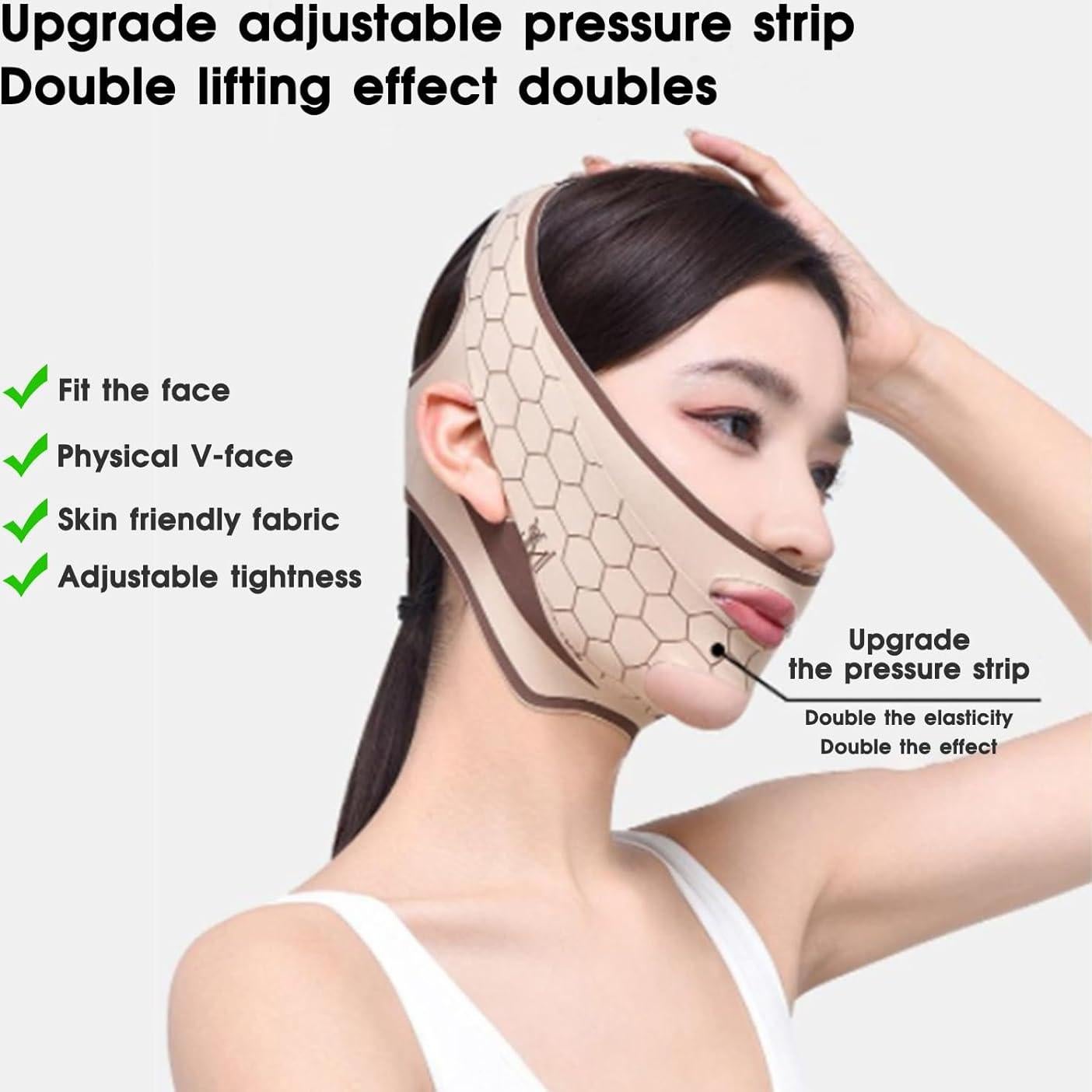 Mascarilla Levantadora Facial Kanuoc - Ajustable, Champán