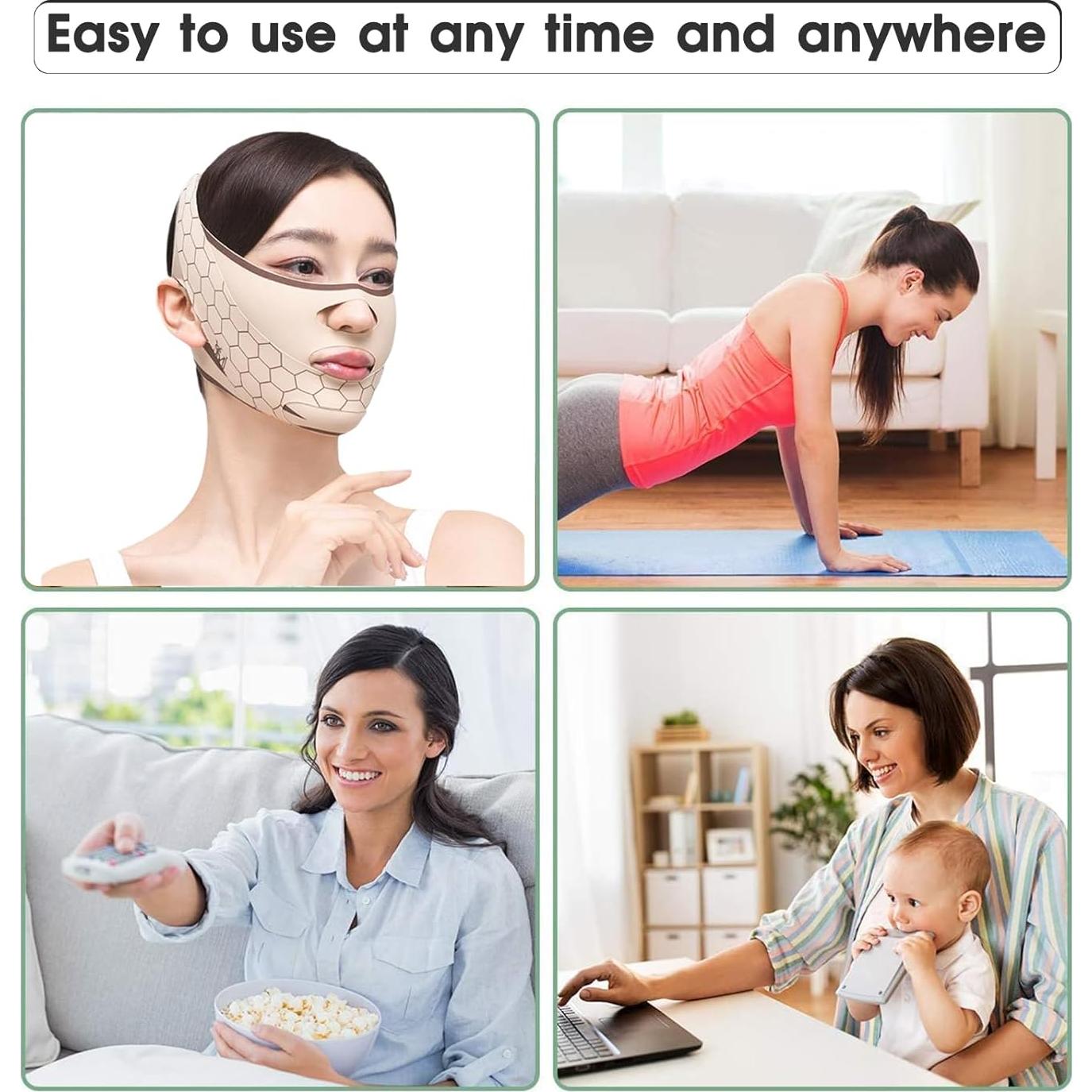 Mascarilla Levantadora Facial Kanuoc - Ajustable, Champán