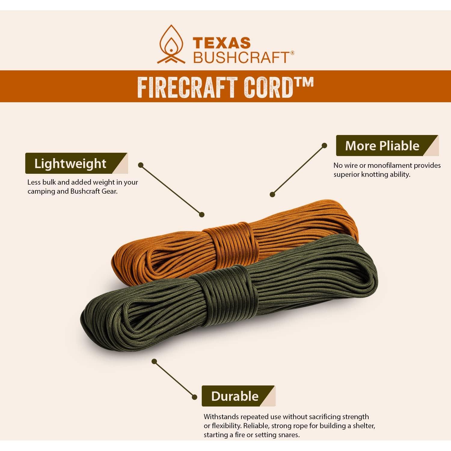 Cuerda de Supervivencia Texas Bushcraft 7.62 m Verde Militar