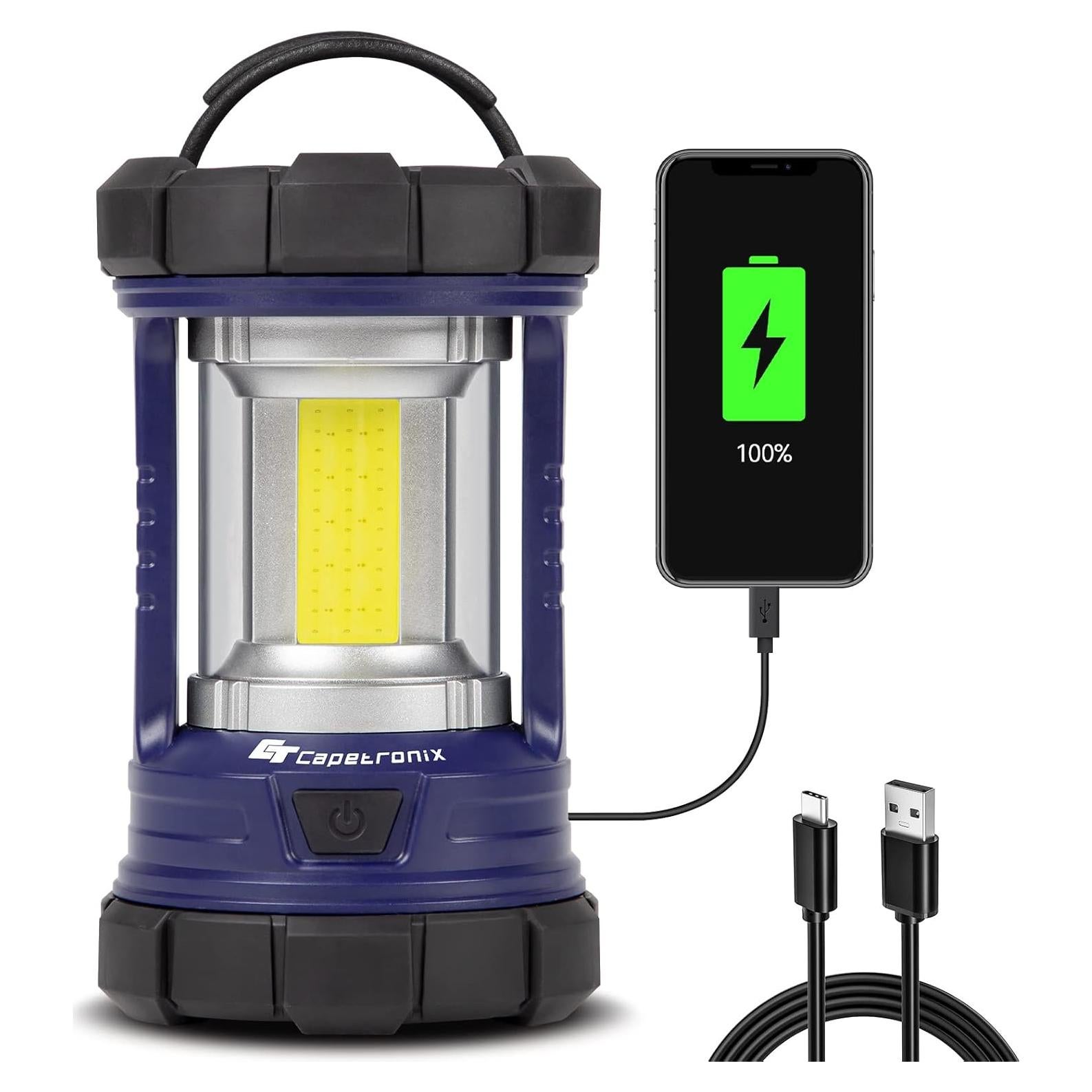 Linterna de Camping CT CAPETRONIX 3200LM Recargable 4600mAh