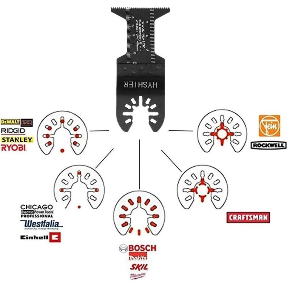 25 Cuchillas de Sierra Oscilante HYSHIER 44mm para Madera y Metal