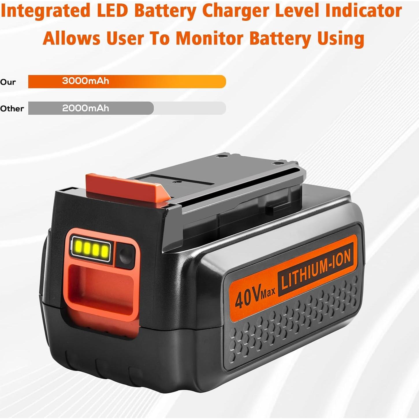 Batería de Reemplazo 3000mAh Black and Decker 40V + Cargador