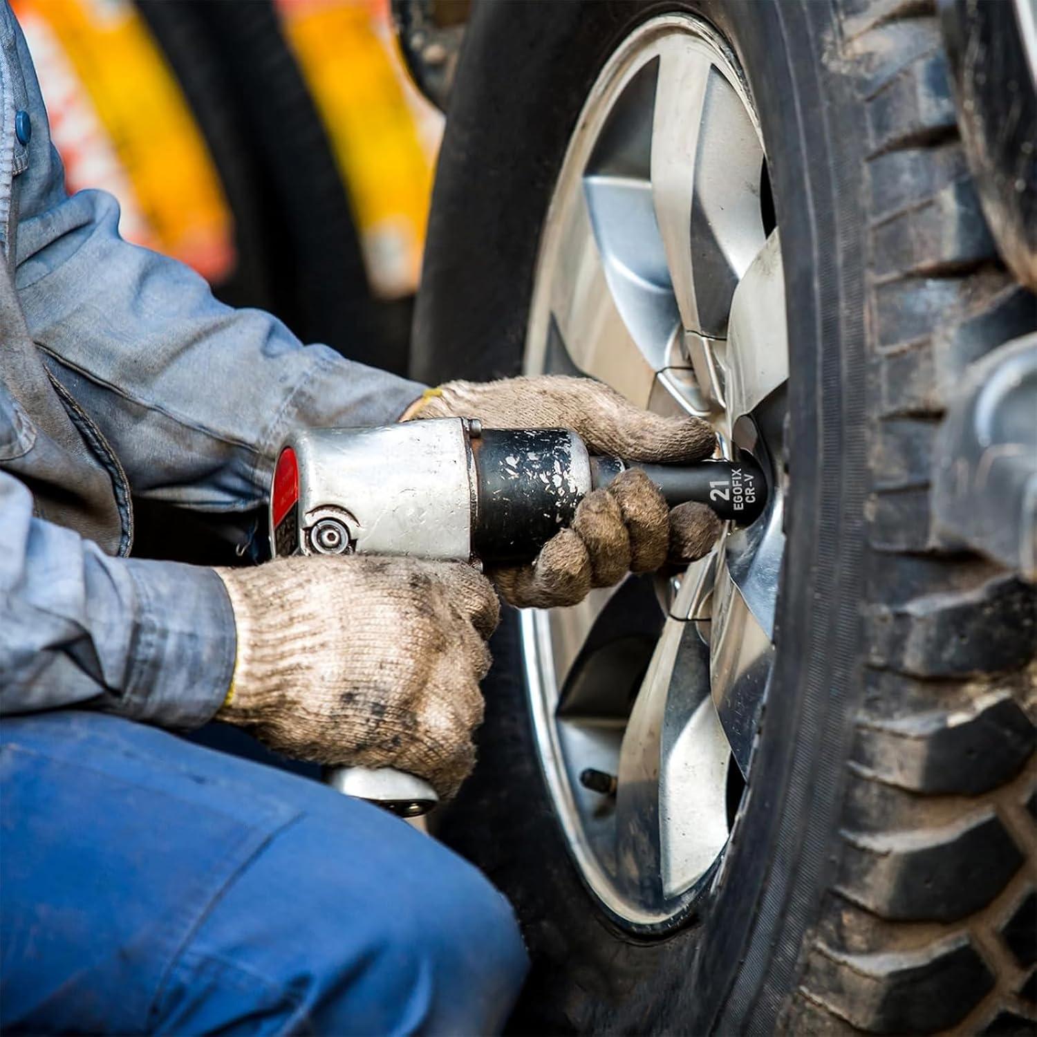 Juego de Llaves de Impacto 1/2" EGOFIX 23 Piezas Métricas y SAE