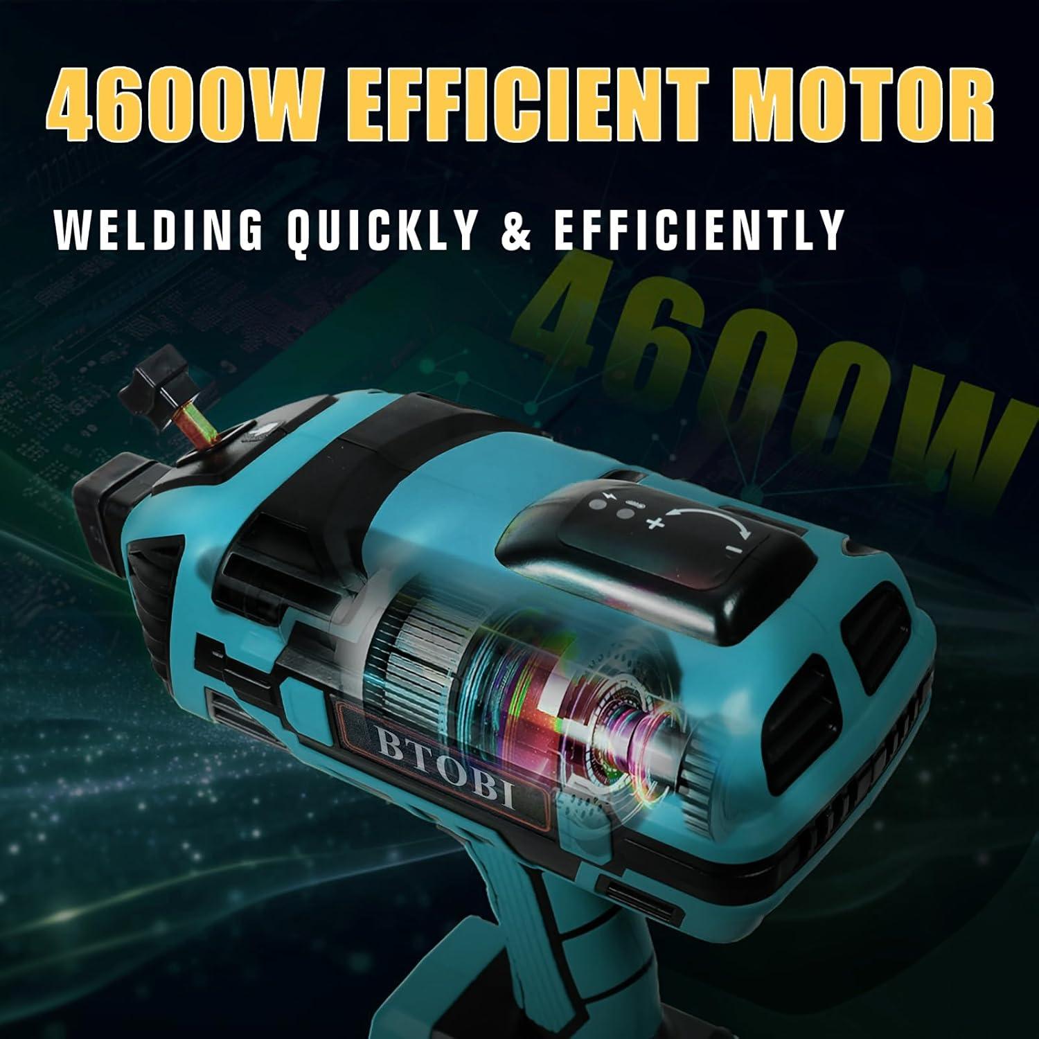 Welding Machine Handheld, Portable ARC Welder Hand Held Welder Gun, for 3/32"-1/8" Stick Welder,BTOBI 110V, IGBT Inverter with Welding Tool Set and Toolbox