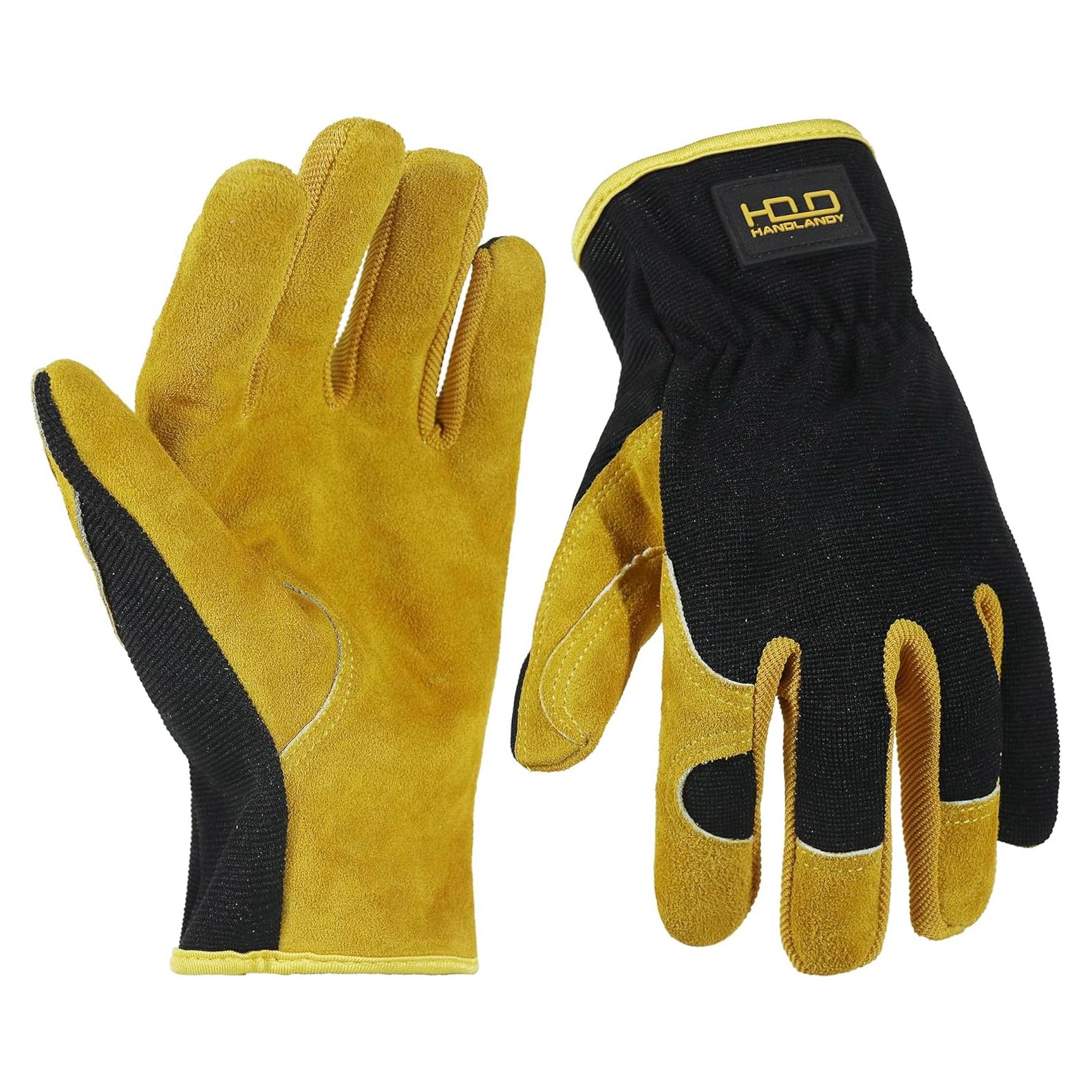 Guantes de Jardinería Handlandy de Cuero para Hombre - Grande