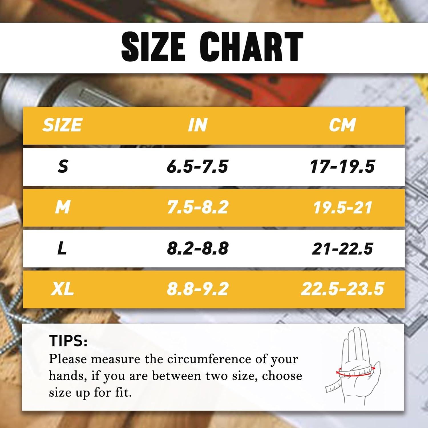 Guantes de Jardinería Handlandy de Cuero para Hombre - Grande