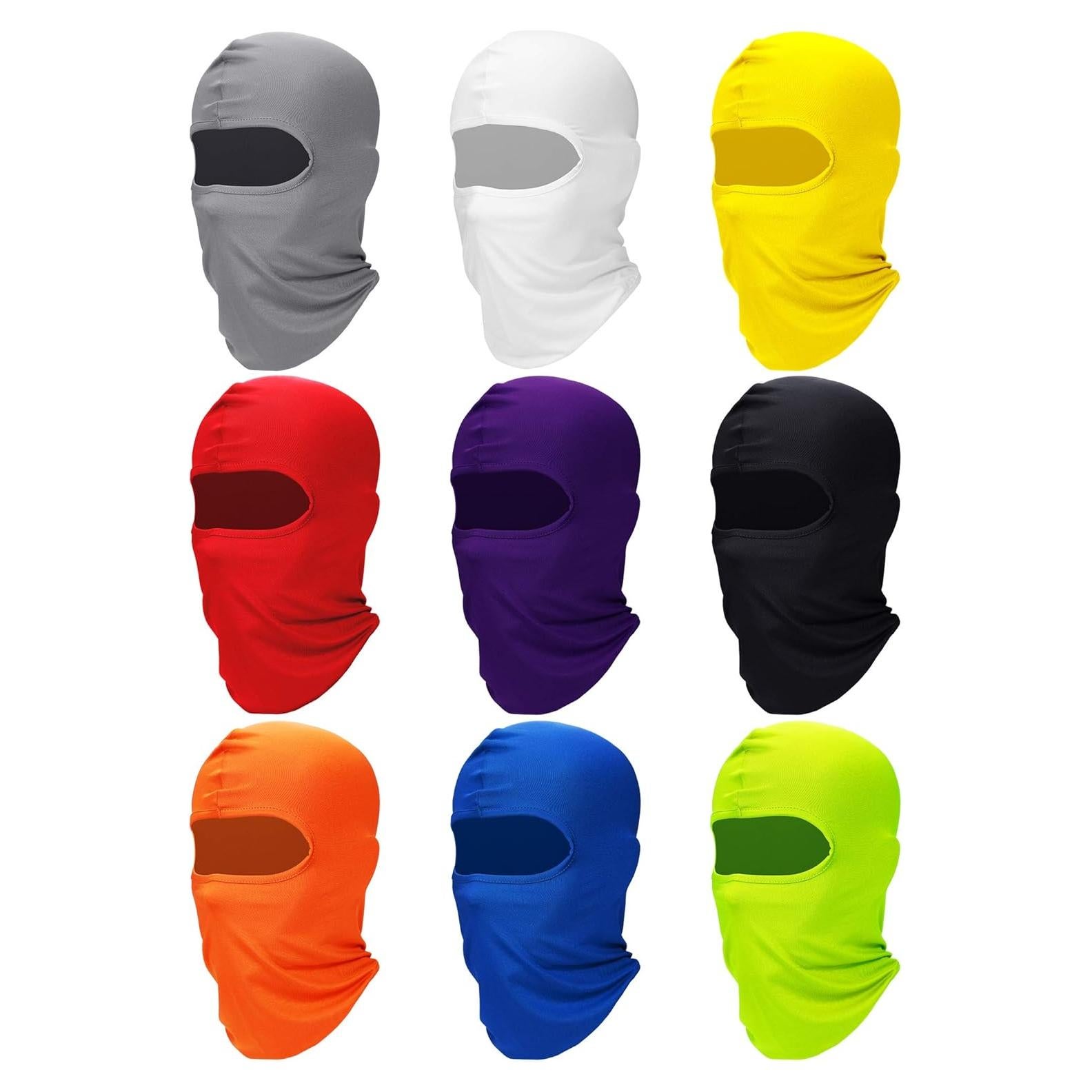 9 Pzs Máscaras de Esquí UV Balaclava para Hombres - Protección