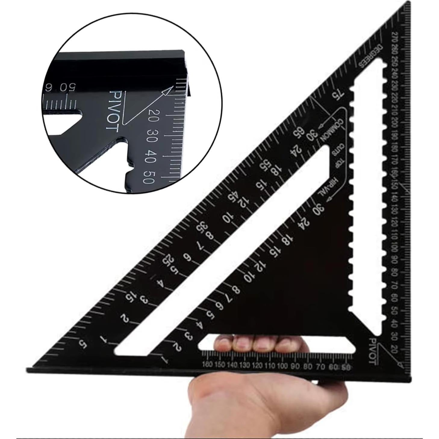 Regla Triangular de Aluminio Tiplusta 31x31x43 cm con Transportador