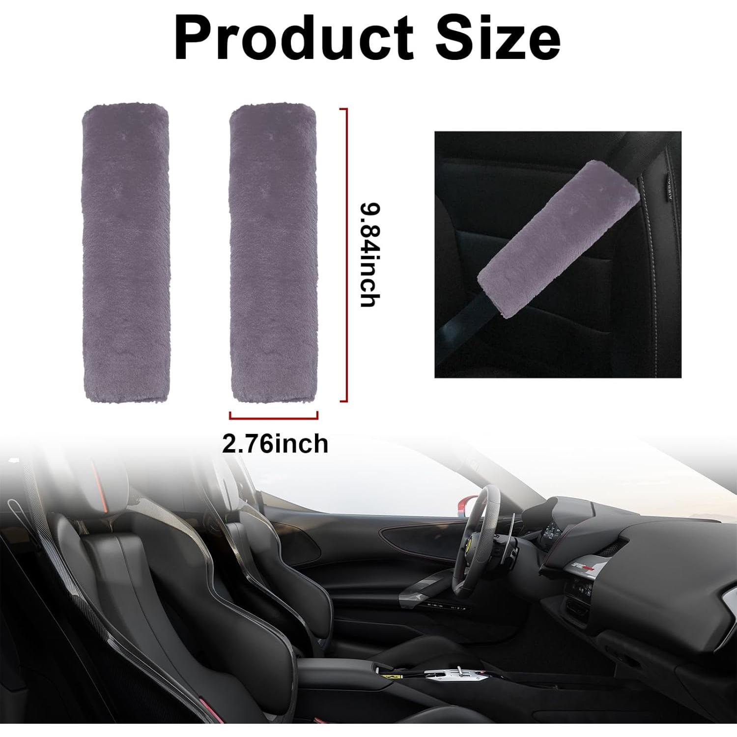 Fundas de Cinturón de Seguridad Ziciner Gris Suaves y Cómodas