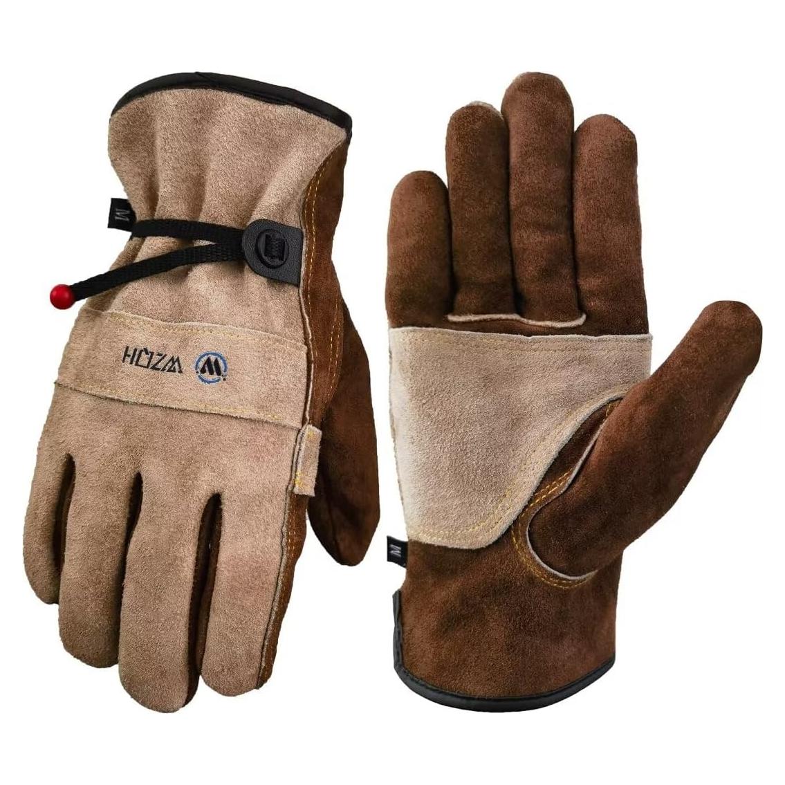 Guantes de trabajo WZQH de cuero grande para jardinería