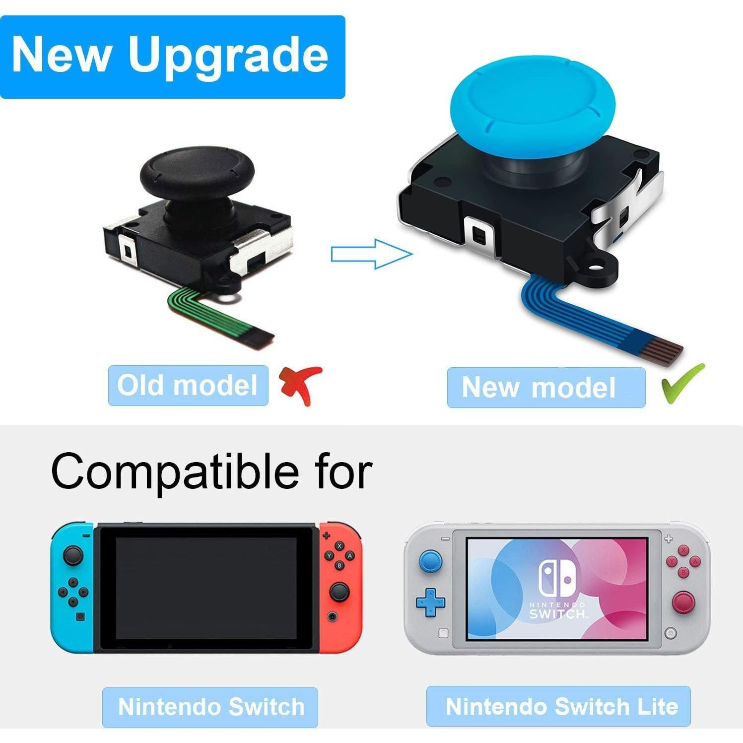 Kit de Reparación Joystick Analógico 3D BRHE para Switch - 2 Piezas