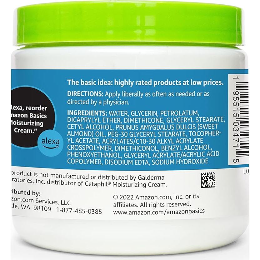 Crema Hidratante Ultra Amazon Basics 0.45 kg Piel Seca Sensible