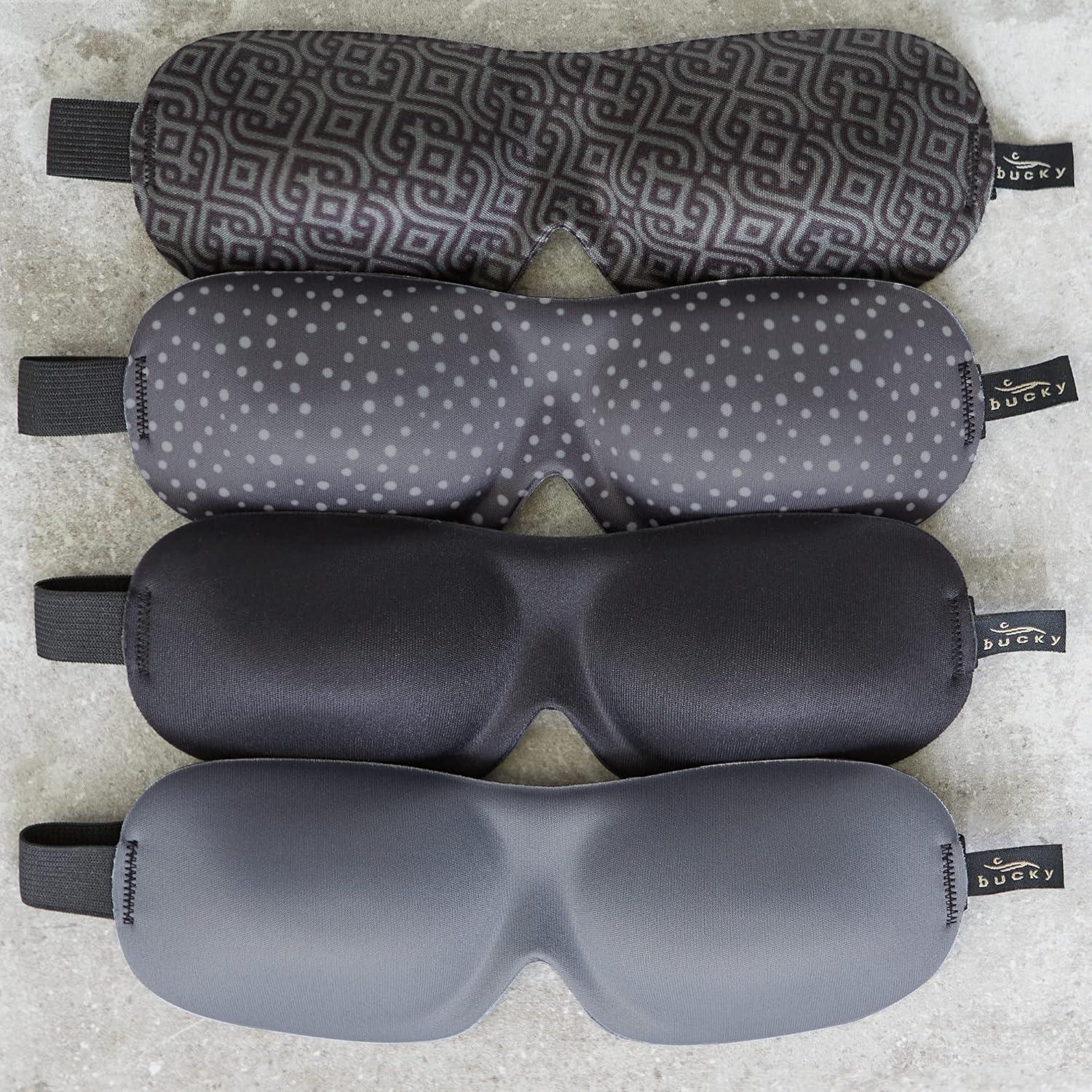 Máscara de Ojos Bucky 5020 Sin Presión Gris para Viajes