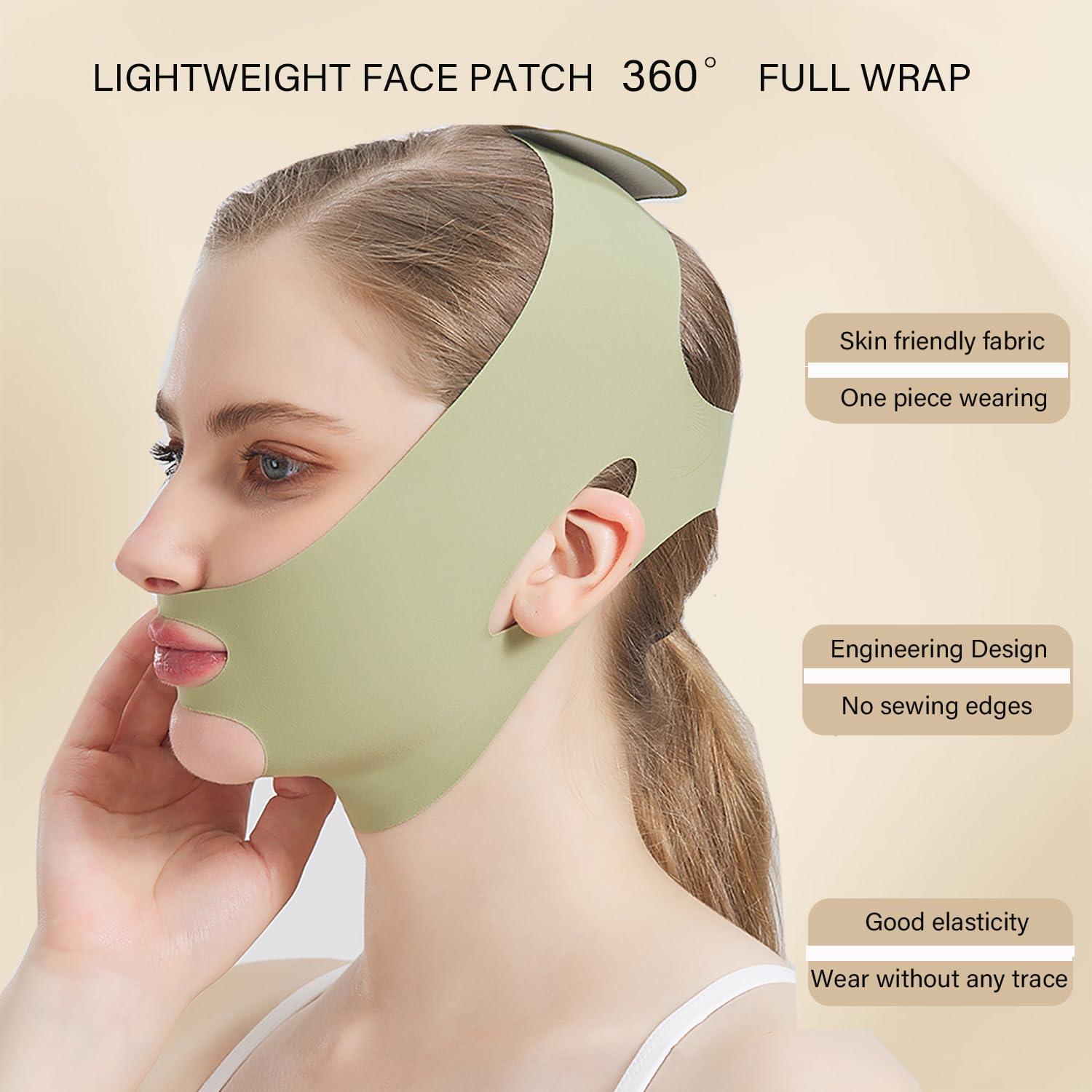 Correa Facial Elevadora MASIKA para Doble Barbilla Verde M