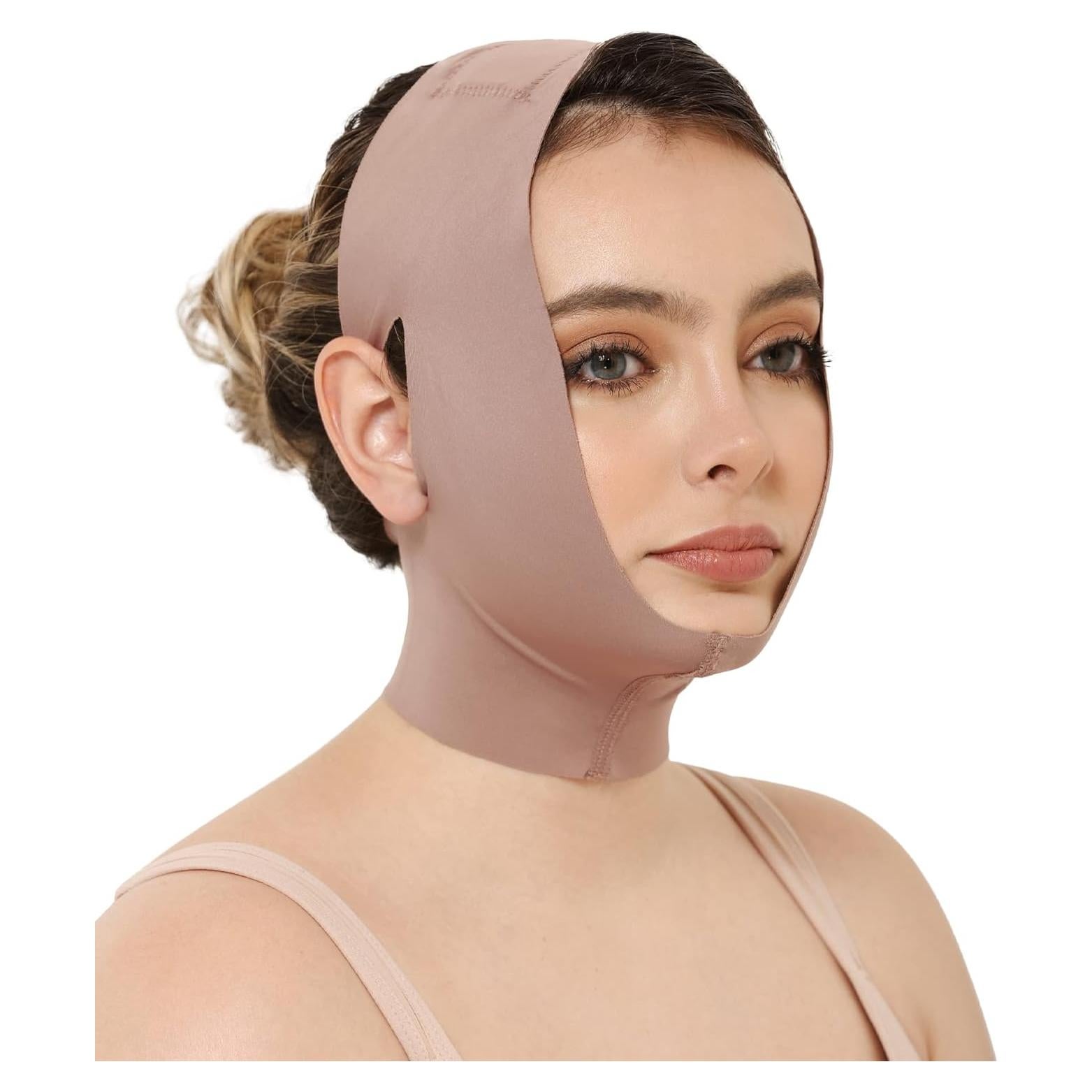 Faja Tónica Facial CURVEEZ L-XL para Recuperación Post Cirugía