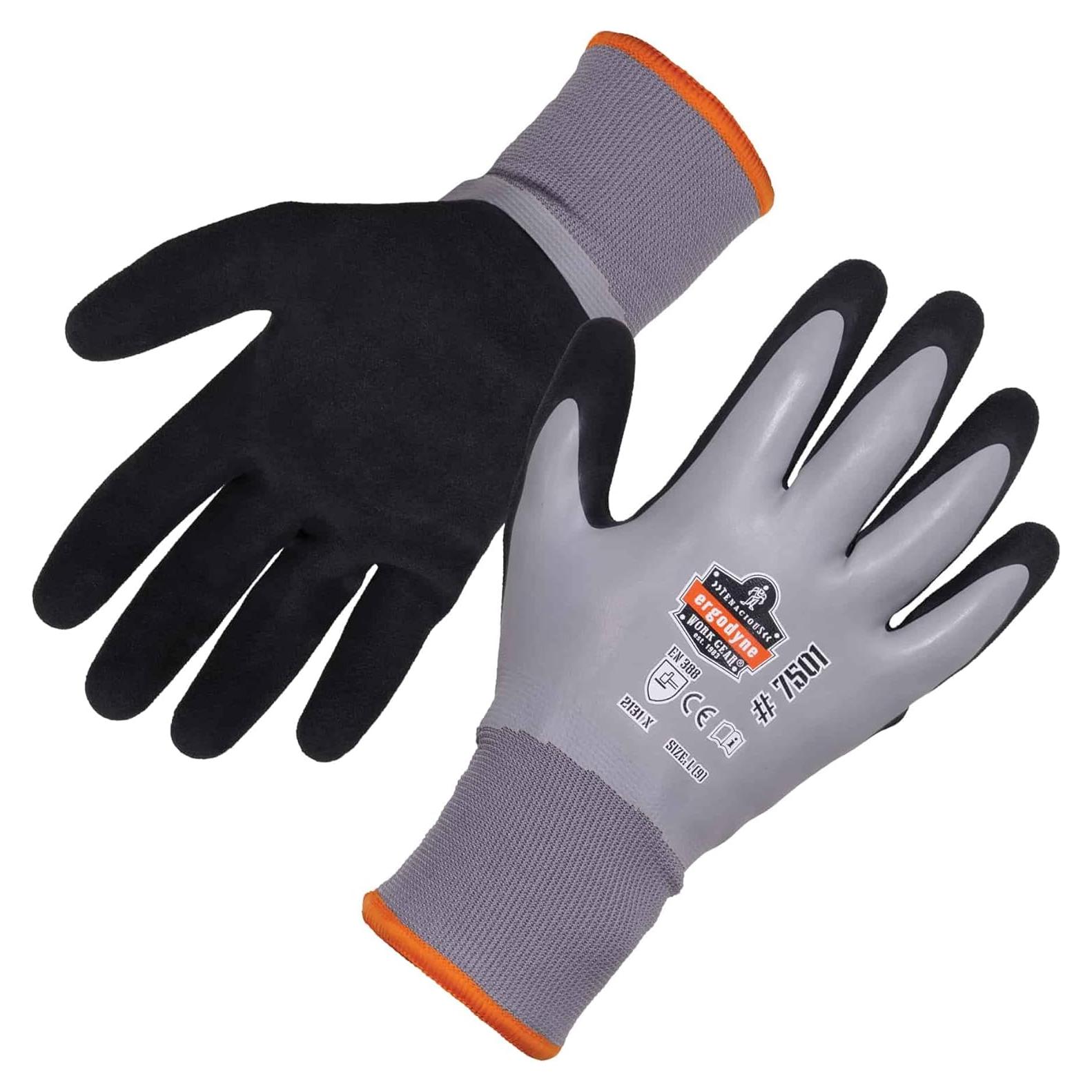 Guantes de Trabajo Invierno Ergodyne 7501 Impermeables Grises
