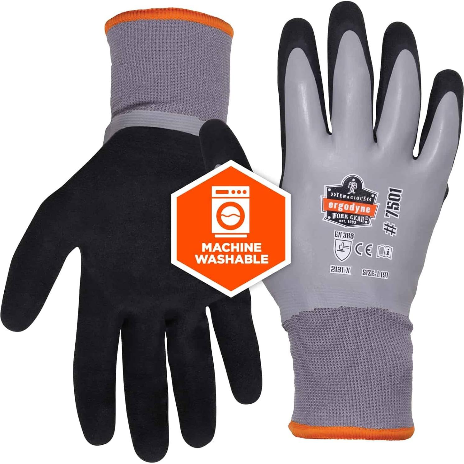 Guantes de Trabajo Invierno Ergodyne 7501 Impermeables Grises