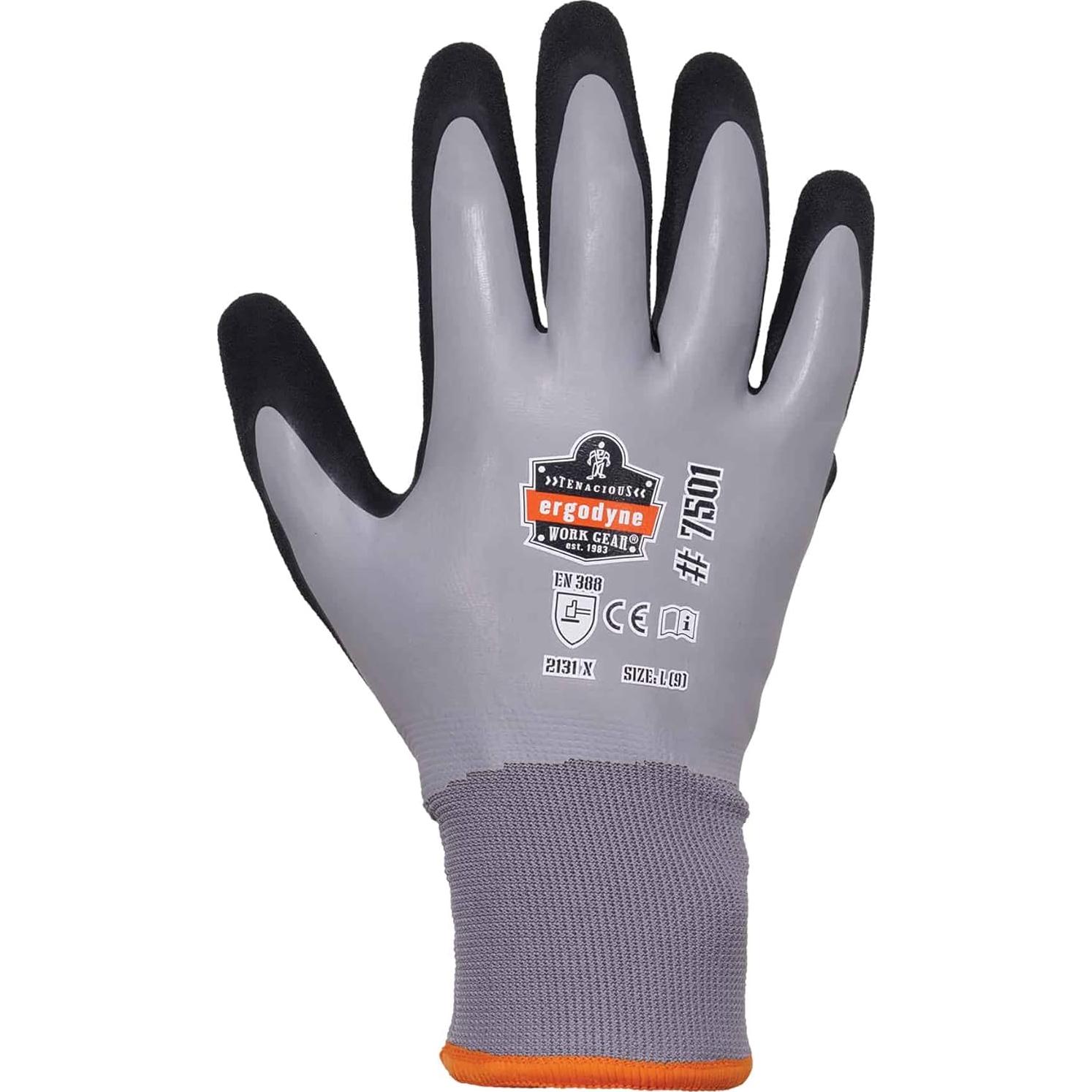 Guantes de Trabajo Invierno Ergodyne 7501 Impermeables Grises