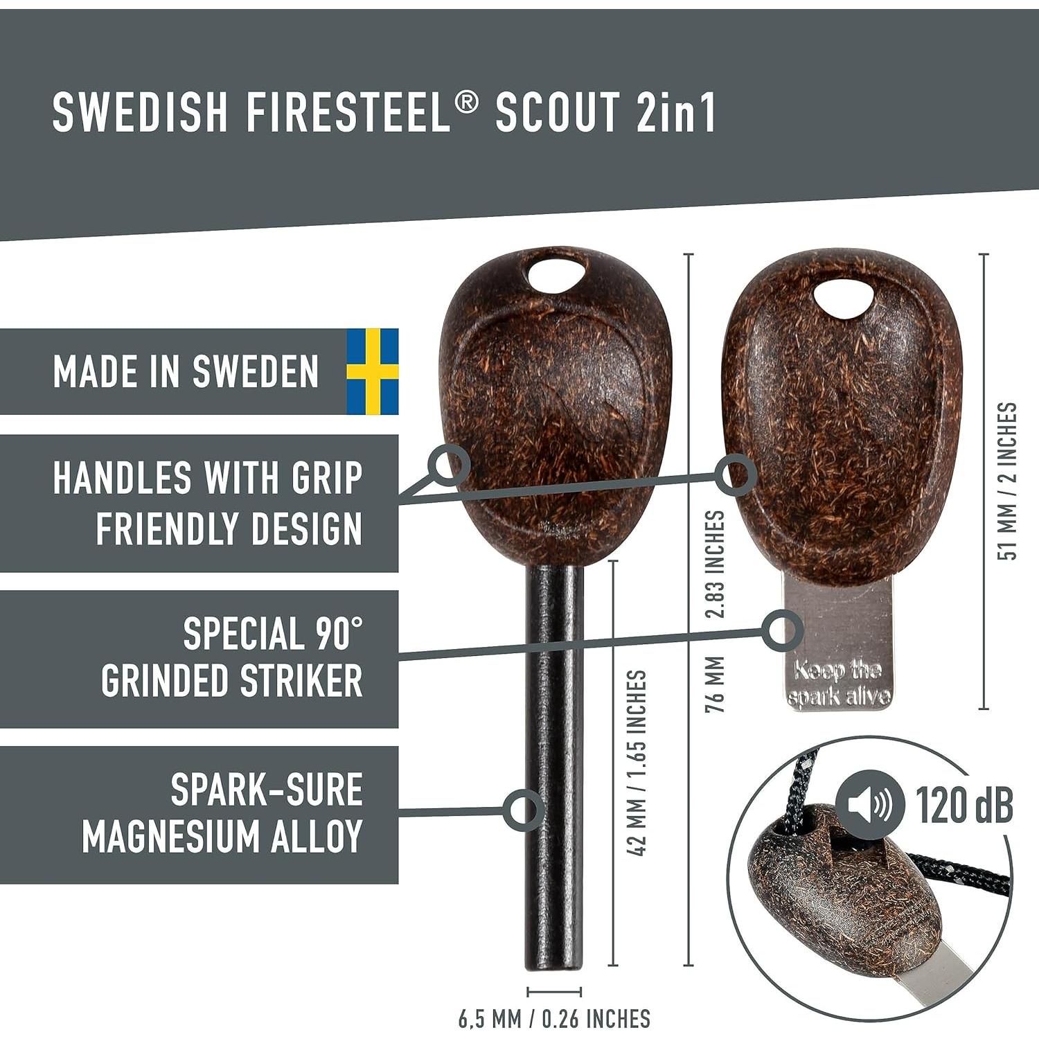 Encendedor de fuego Light My Fire FireSteel Scout - Concha de coco