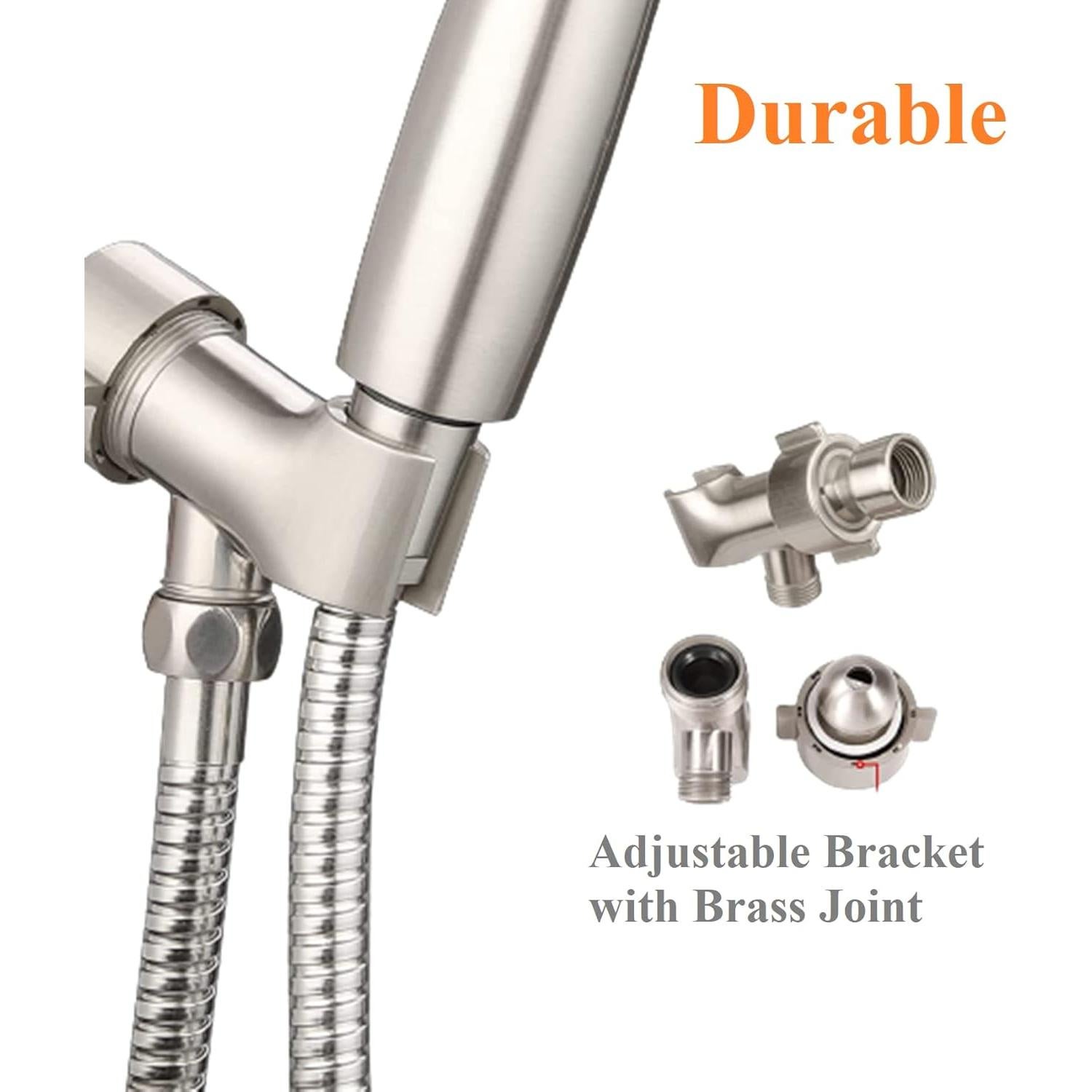 Cabezal de Ducha BOWGER Alta Presión 5 Modos Níquel Cepillado