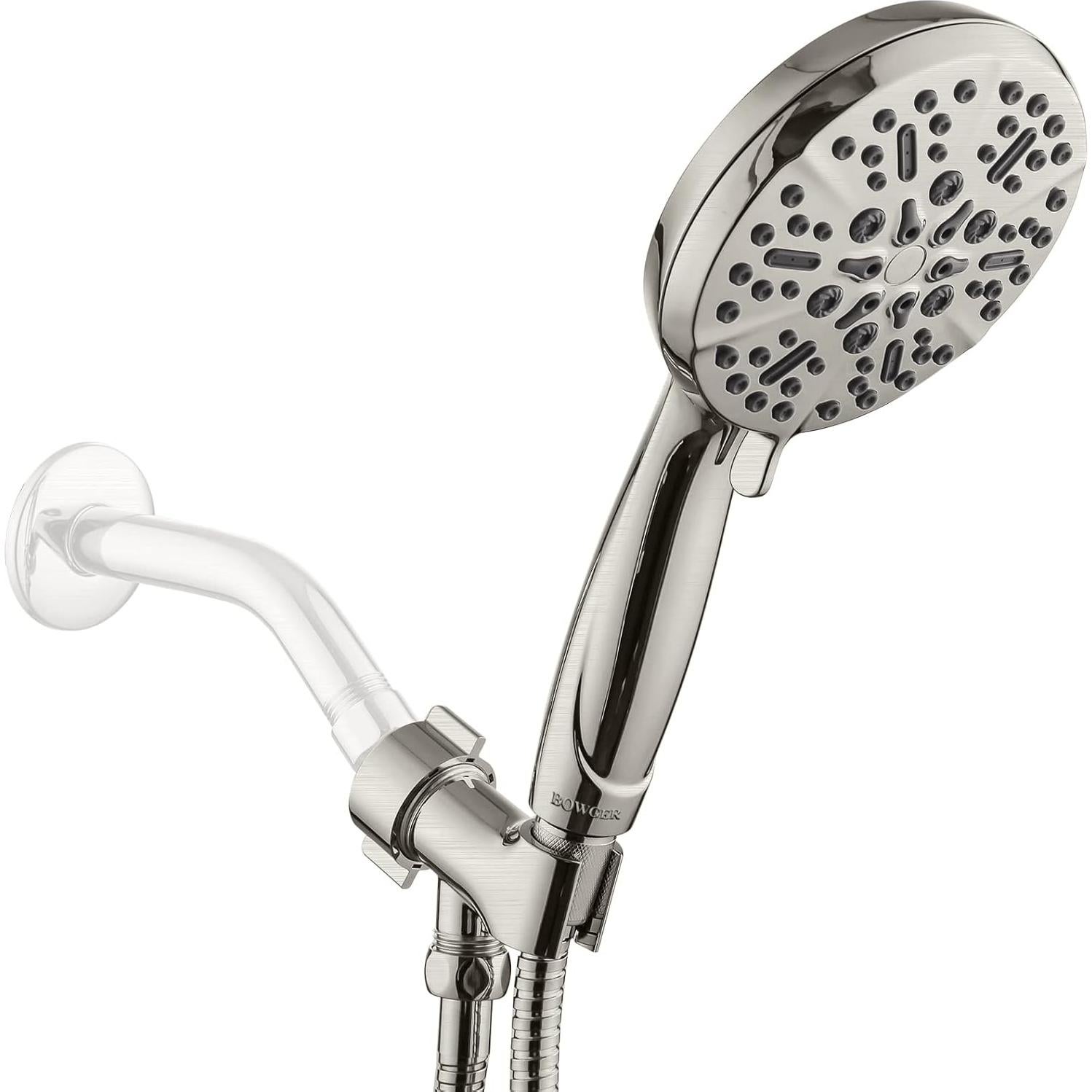 Cabezal de Ducha BOWGER Alta Presión 5 Modos Níquel Cepillado