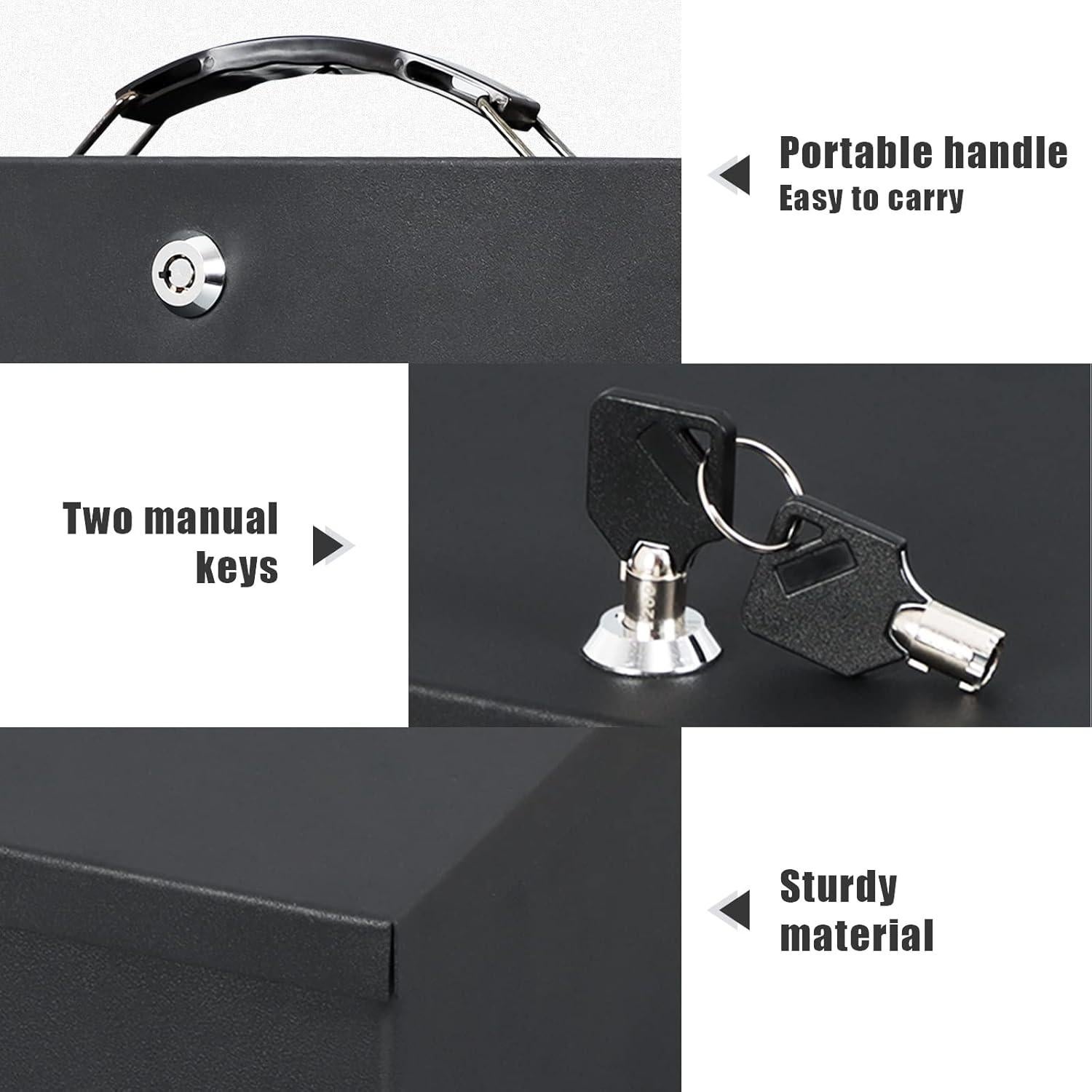 Caja a Prueba de Fuego Xydled con Cerradura - 32x21x10 cm