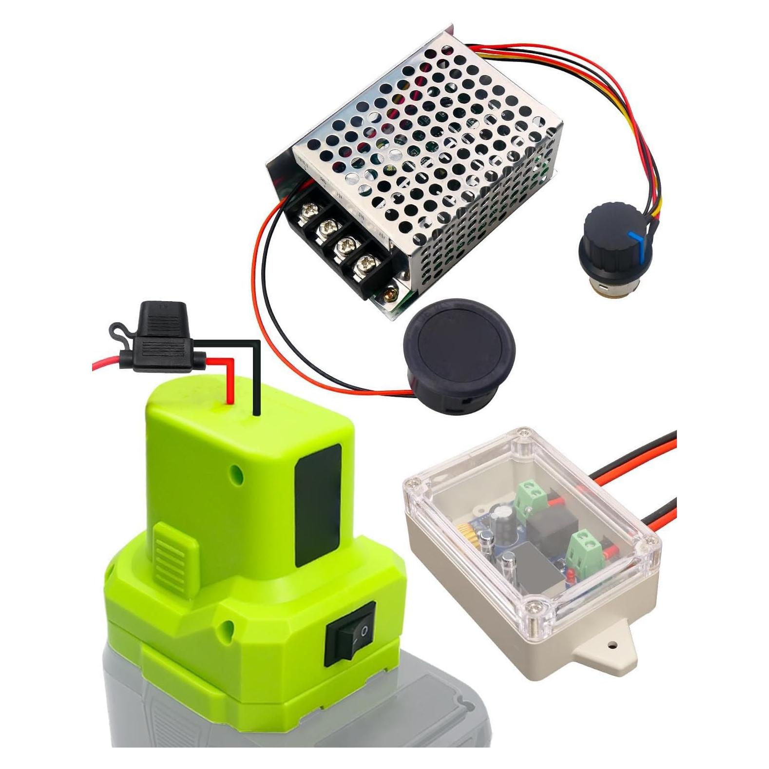 Kit Adaptador Batería Power Wheel GMURA Compatible Ryobi 18V