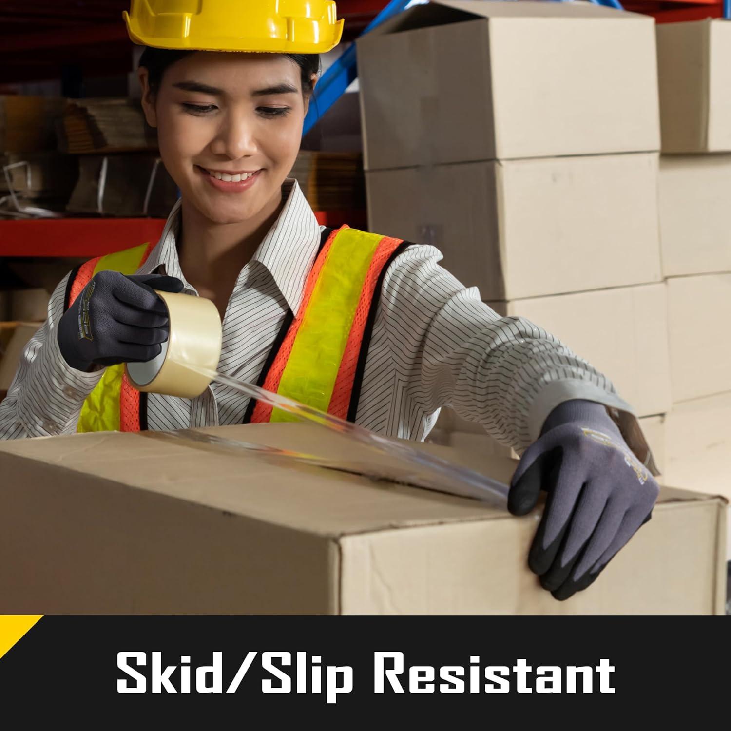 Guantes de Trabajo COOLJOB Nitrilo Antideslizantes Medianos