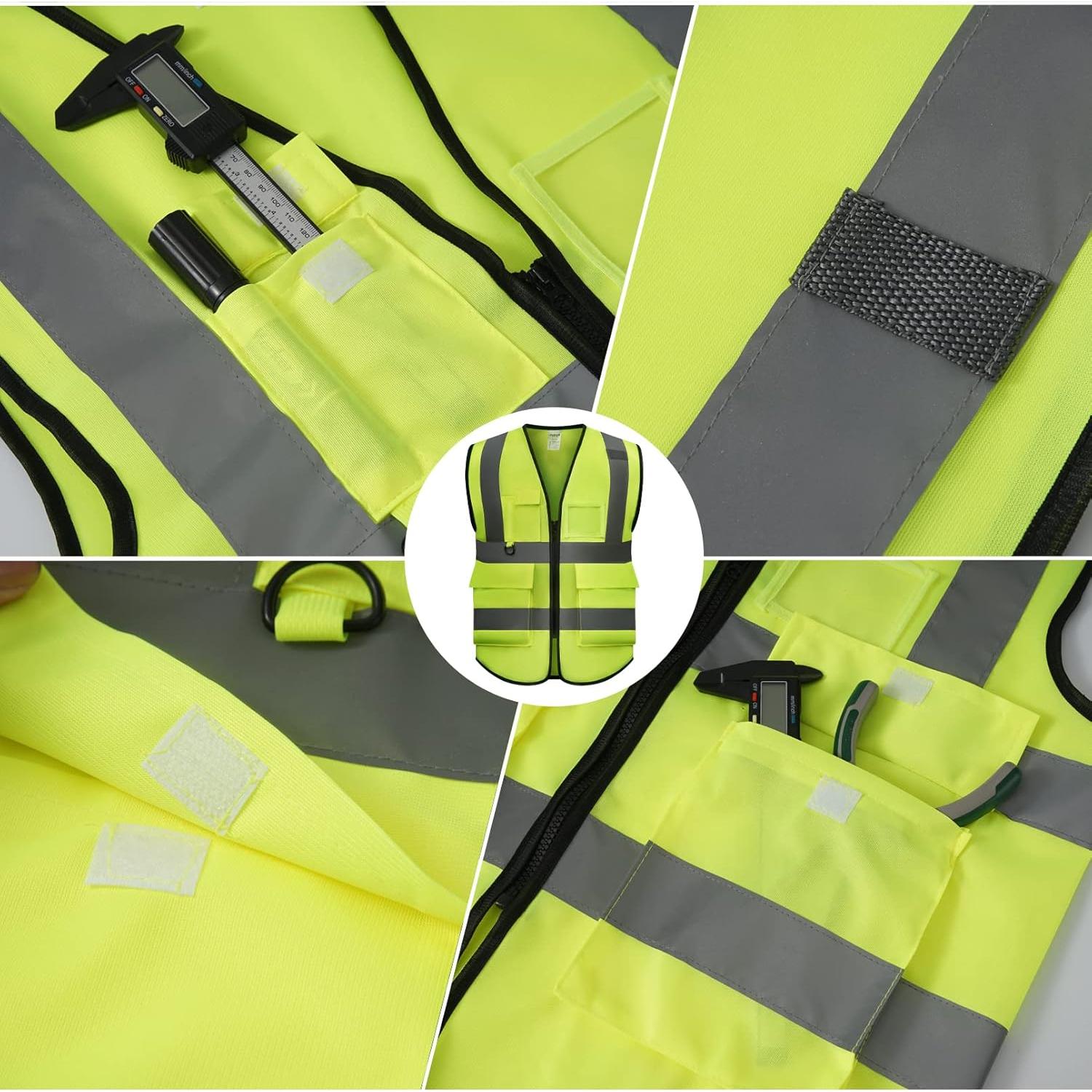 Chaleco de Seguridad UNATOM Mediano Amarillo Reflectante