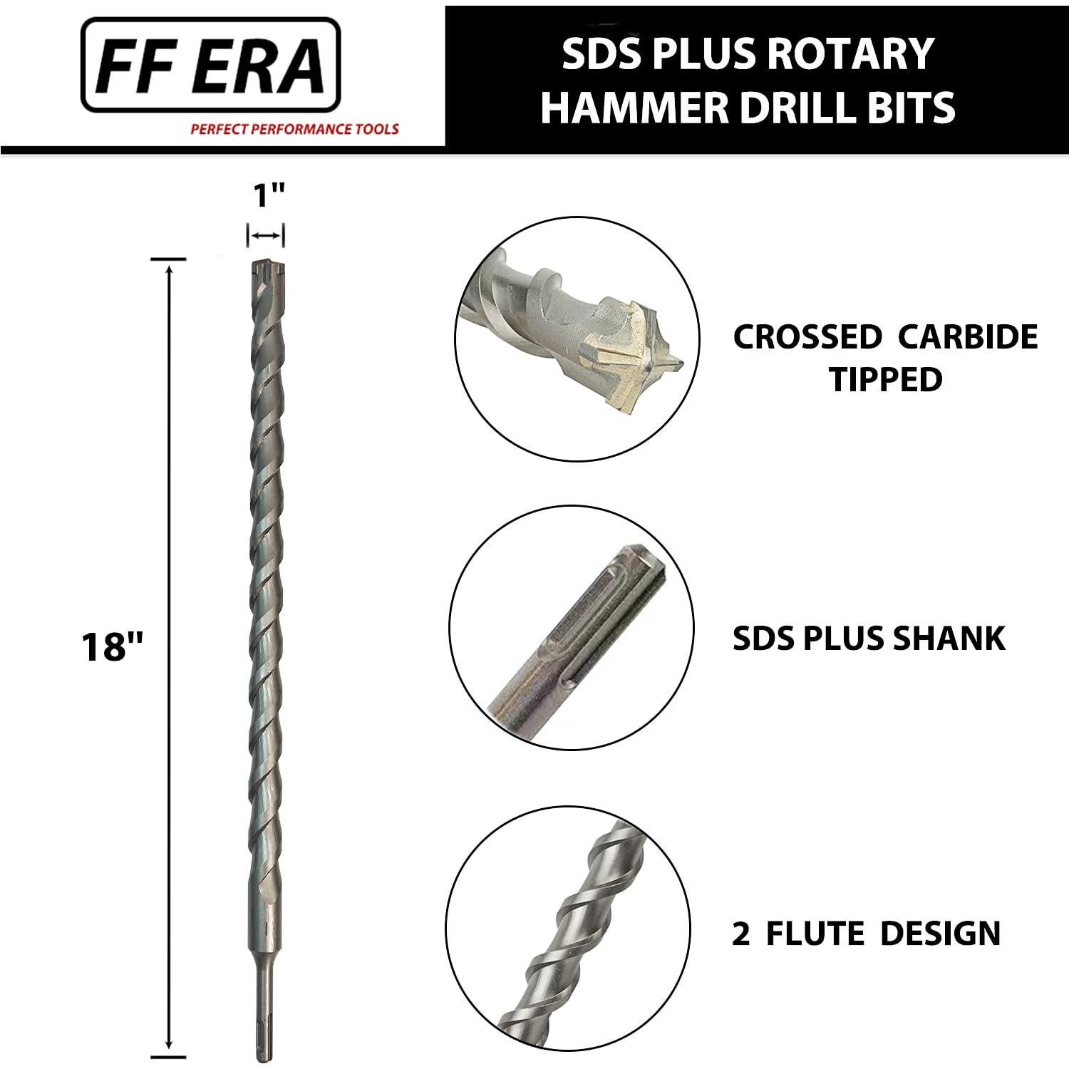 Broca de Martillo Rotativo SDS Plus FF ERA 25mm x 450mm Carburo